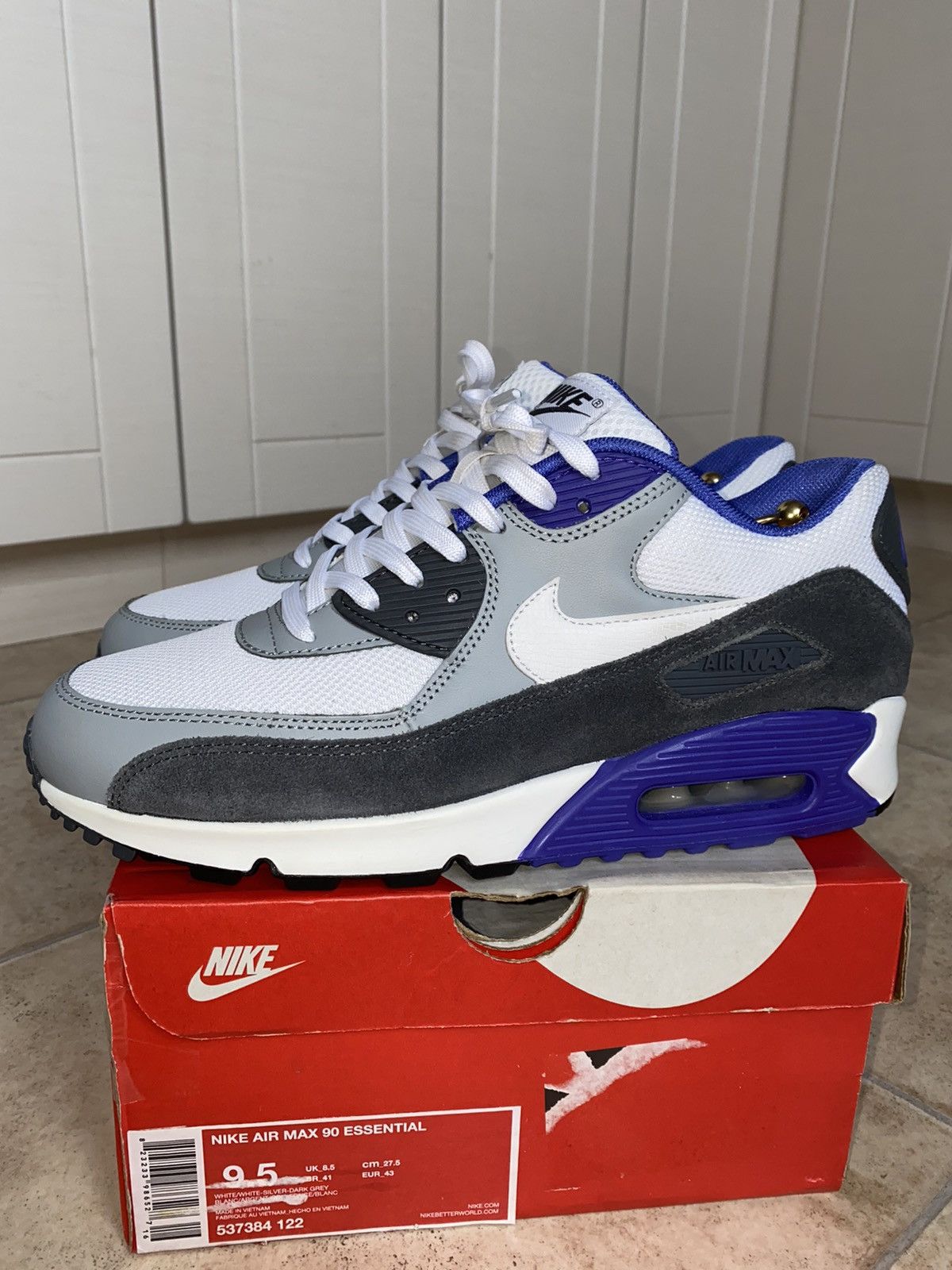 Nike × atmos NikeLab AirMax 90 Purple 2015 Bw 95 Tn Parra Size US 9.5 / EU 42-43 - 2 Thumbnail