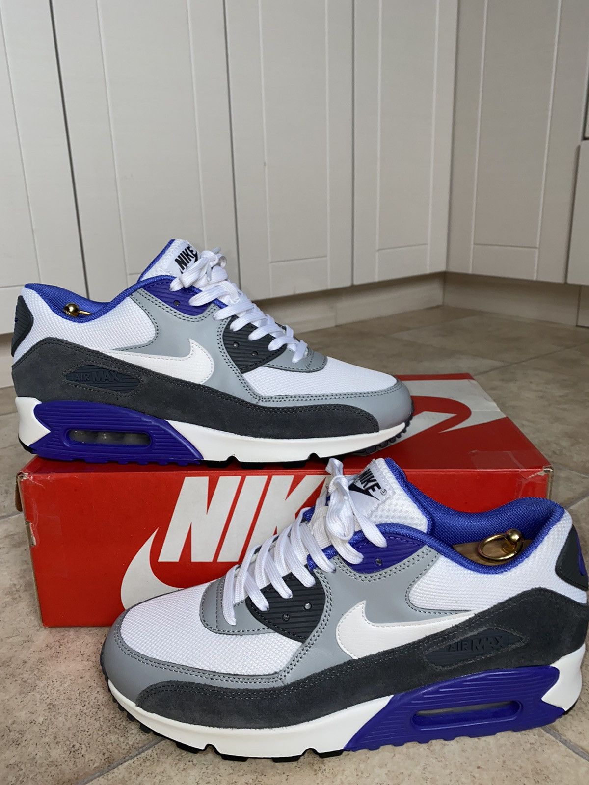 Nike × atmos NikeLab AirMax 90 Purple 2015 Bw 95 Tn Parra Size US 9.5 / EU 42-43 - 4 Thumbnail
