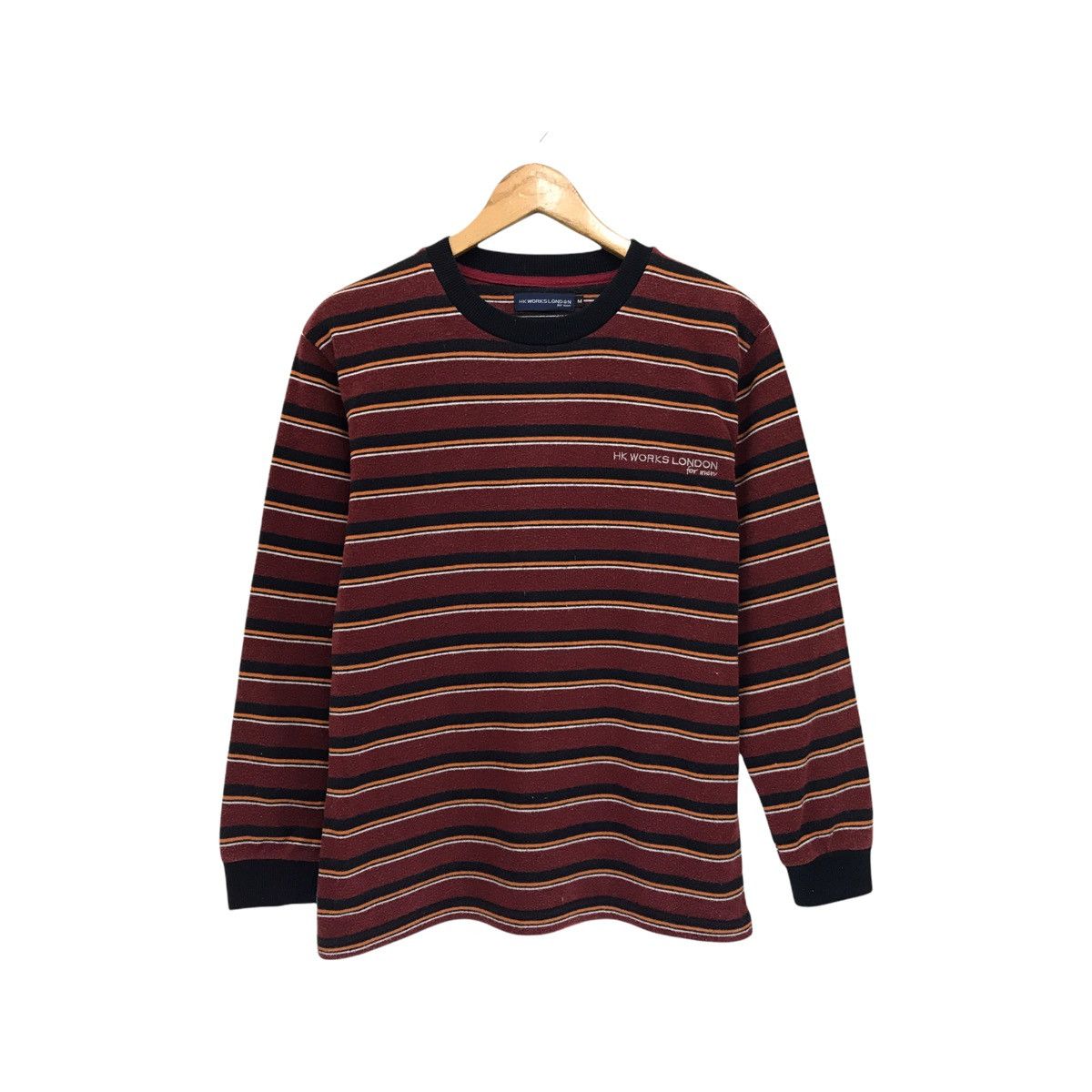 Japanese Brand × Michiko Koshino London × Vintage Vintage HK Works London For Men Stripes Design Sweatshirt Size US M / EU 48-50 / 2 - 1 Thumbnail