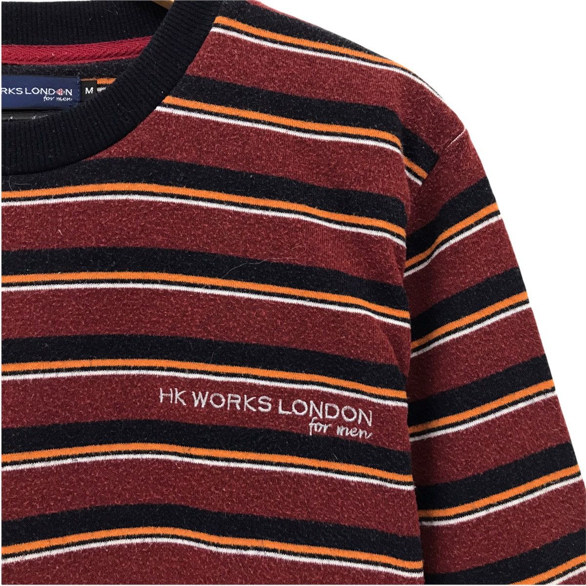 Japanese Brand × Michiko Koshino London × Vintage Vintage HK Works London For Men Stripes Design Sweatshirt Size US M / EU 48-50 / 2 - 4 Thumbnail