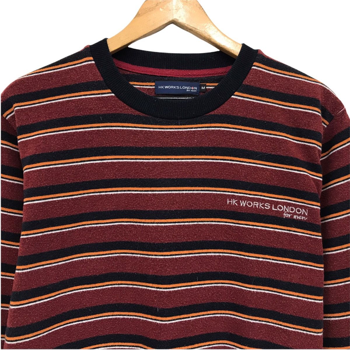 Japanese Brand × Michiko Koshino London × Vintage Vintage HK Works London For Men Stripes Design Sweatshirt Size US M / EU 48-50 / 2 - 3 Thumbnail
