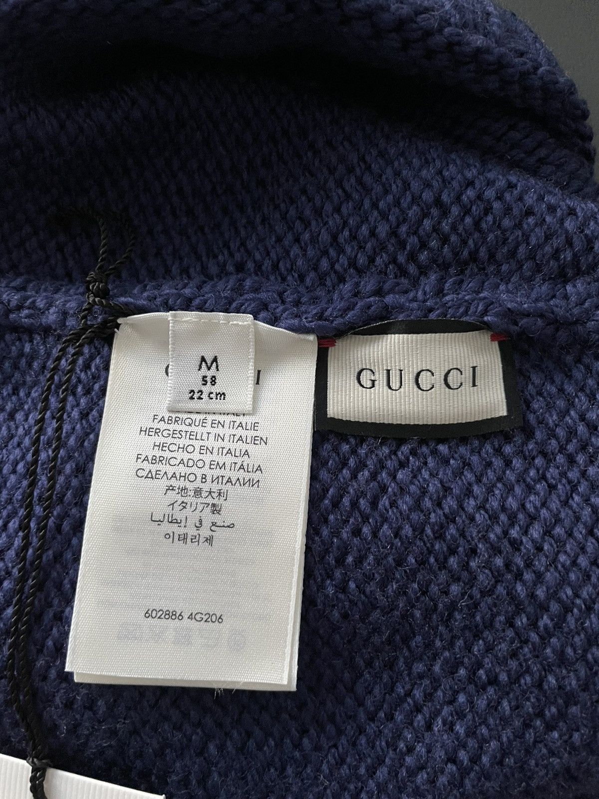 Gucci Rare Brand NEW Sold Out Runway 100% Virgin Wool GG Logo Hat Size ONE SIZE - 7 Thumbnail