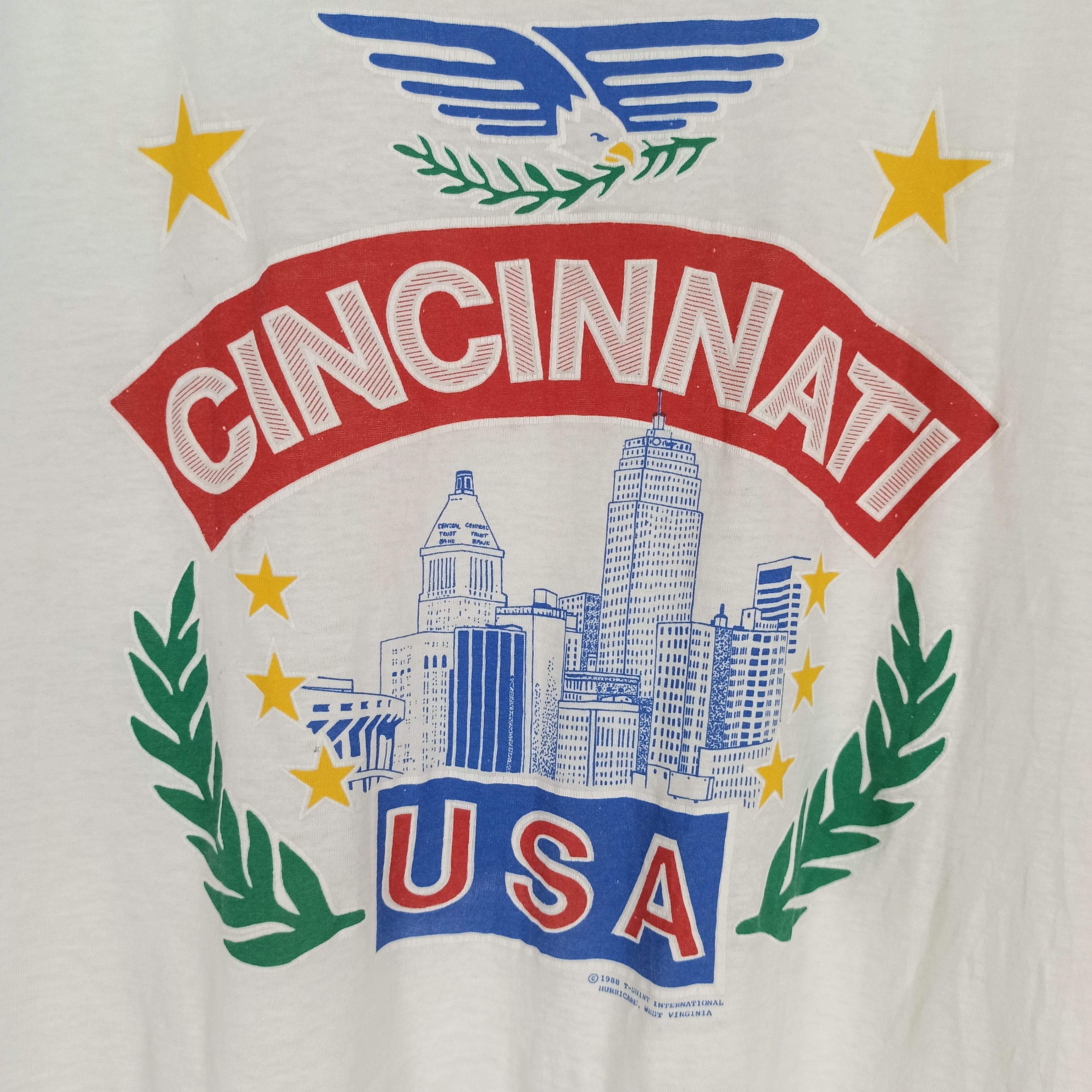 Vintage Vintage🔥 1988 Cincinnati USA West Virginia Single Stitch Size US M / EU 48-50 / 2 - 2 Thumbnail