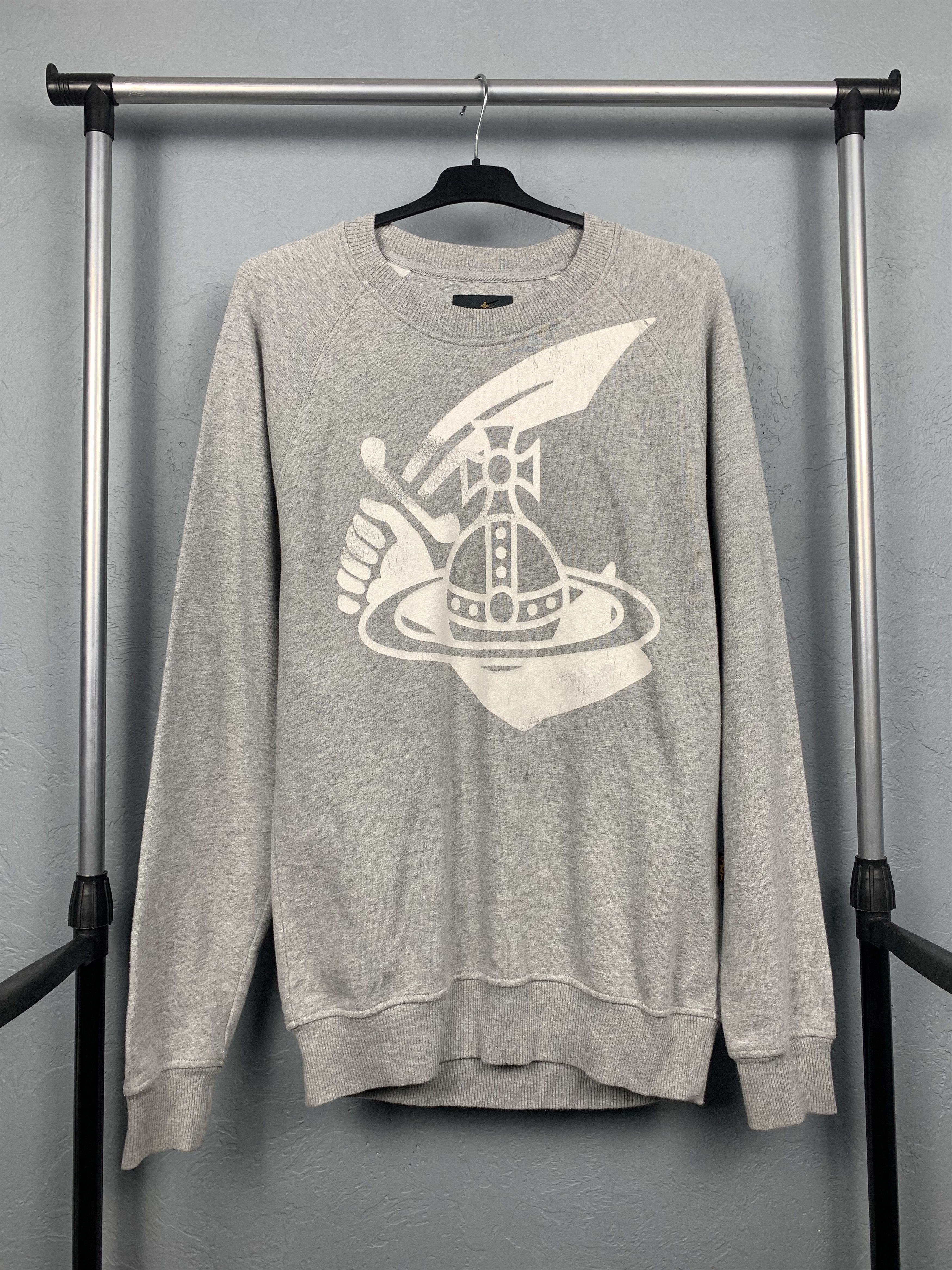 トップス Vivienne Westwood Big Print Sweat Gray M Vivienne Westwood Mens Sweatshirt