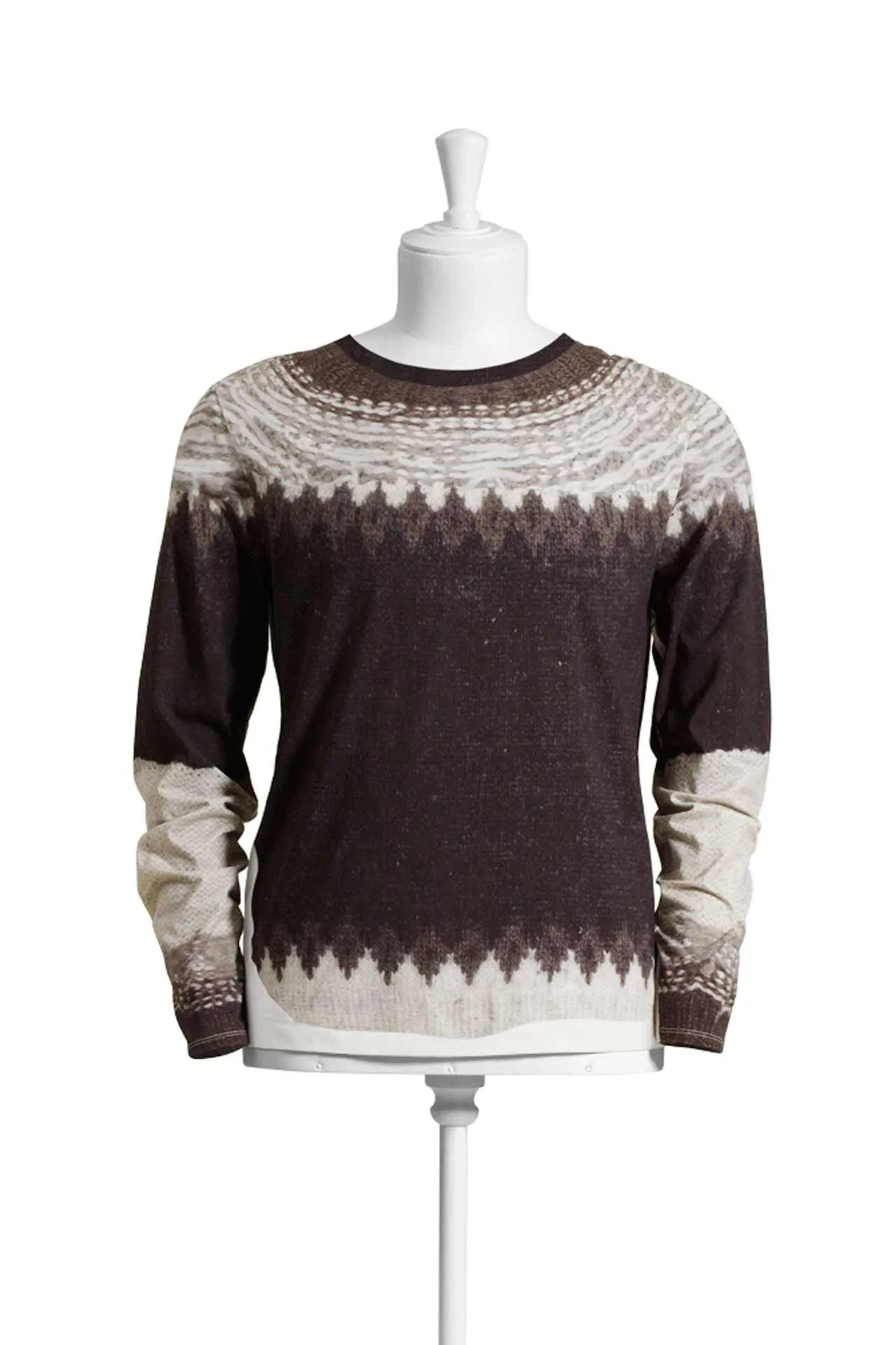 Maison Margiela Margiela Striped Waffle Knit Raw Edge Top Long