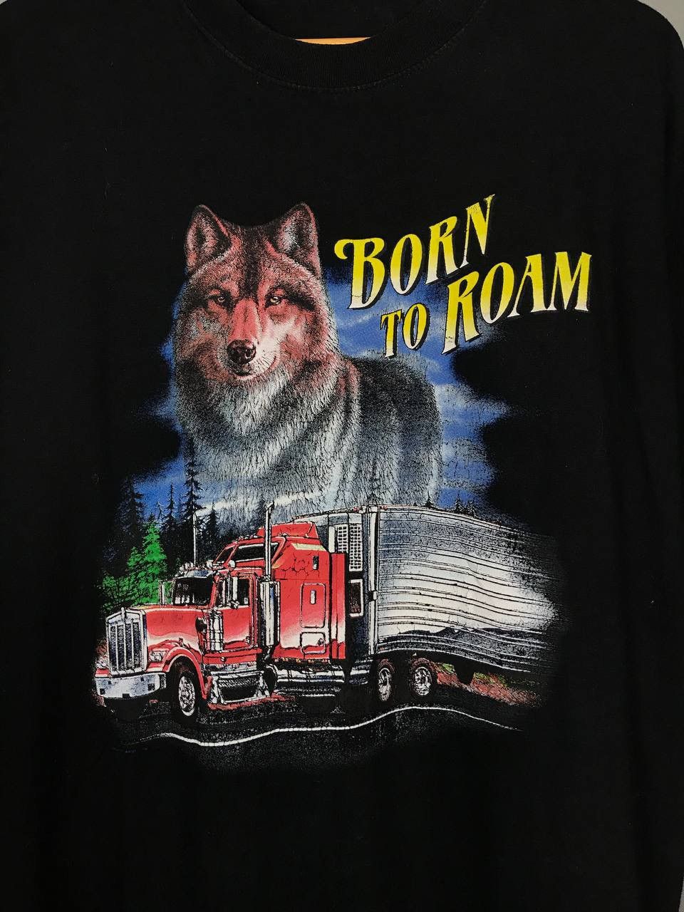Vintage Born to Roam American vintage animal wolf racing tee Size US XXL / EU 58 / 5 - 3 Thumbnail