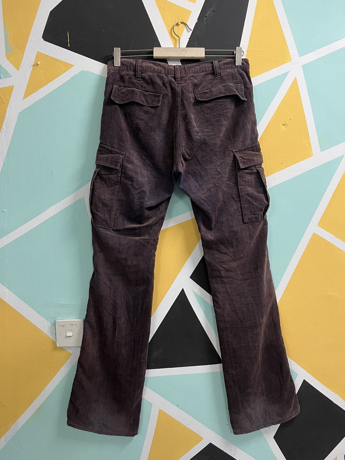 Japanese Brand Semantic Desing Sun Faded Corduroy Cargo Pants Size US 32 / EU 48 - 4 Thumbnail