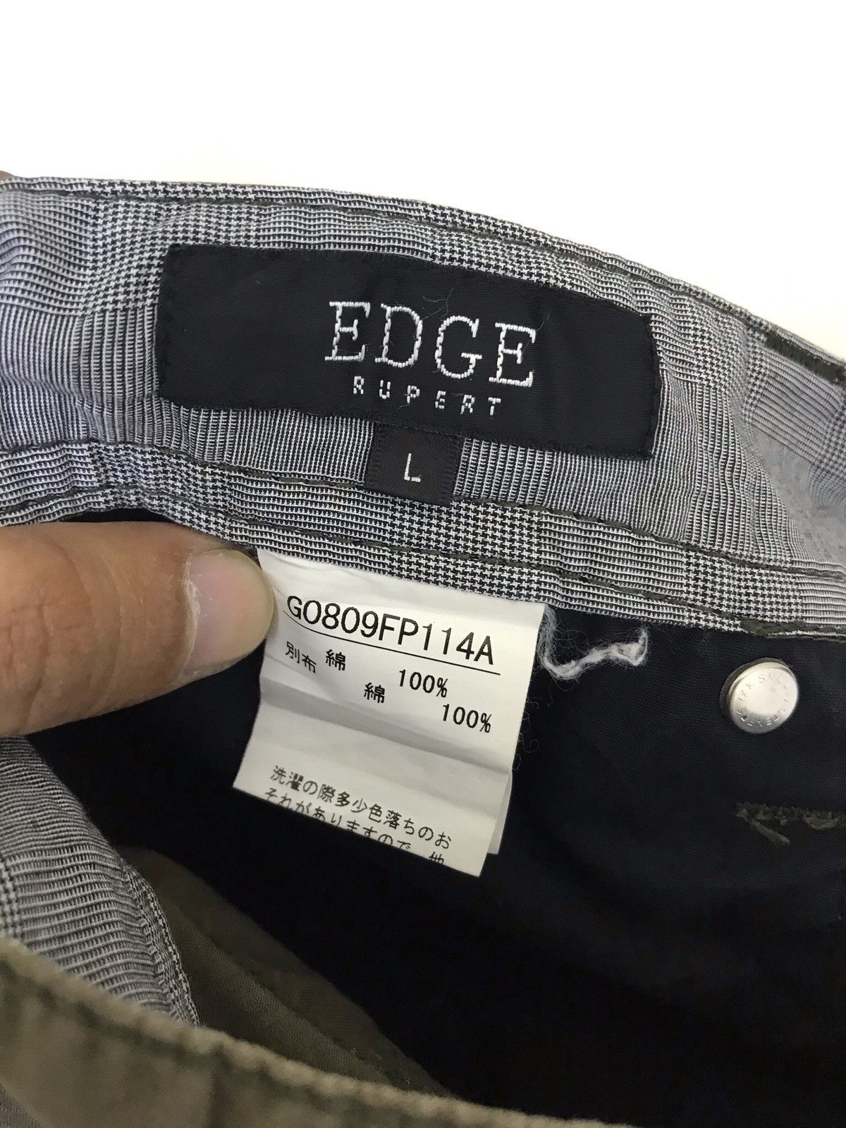 Japanese Brand Edge Rupert Bush Cargo Slim Pant Thin Cotton Size US 31 - 7 Thumbnail