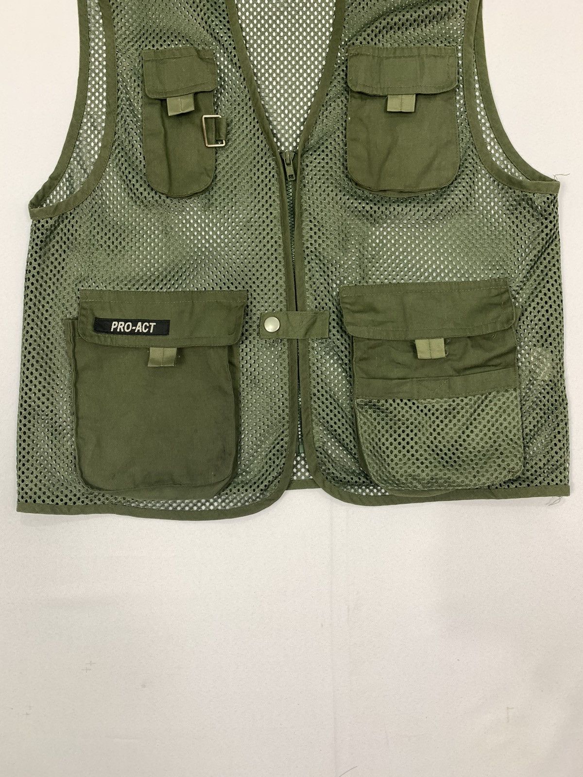 Japanese Brand PRO ACT Baggy Pocket Tactical Utility Mesh Net Vest Jacket Size US M / EU 48-50 / 2 - 5 Thumbnail