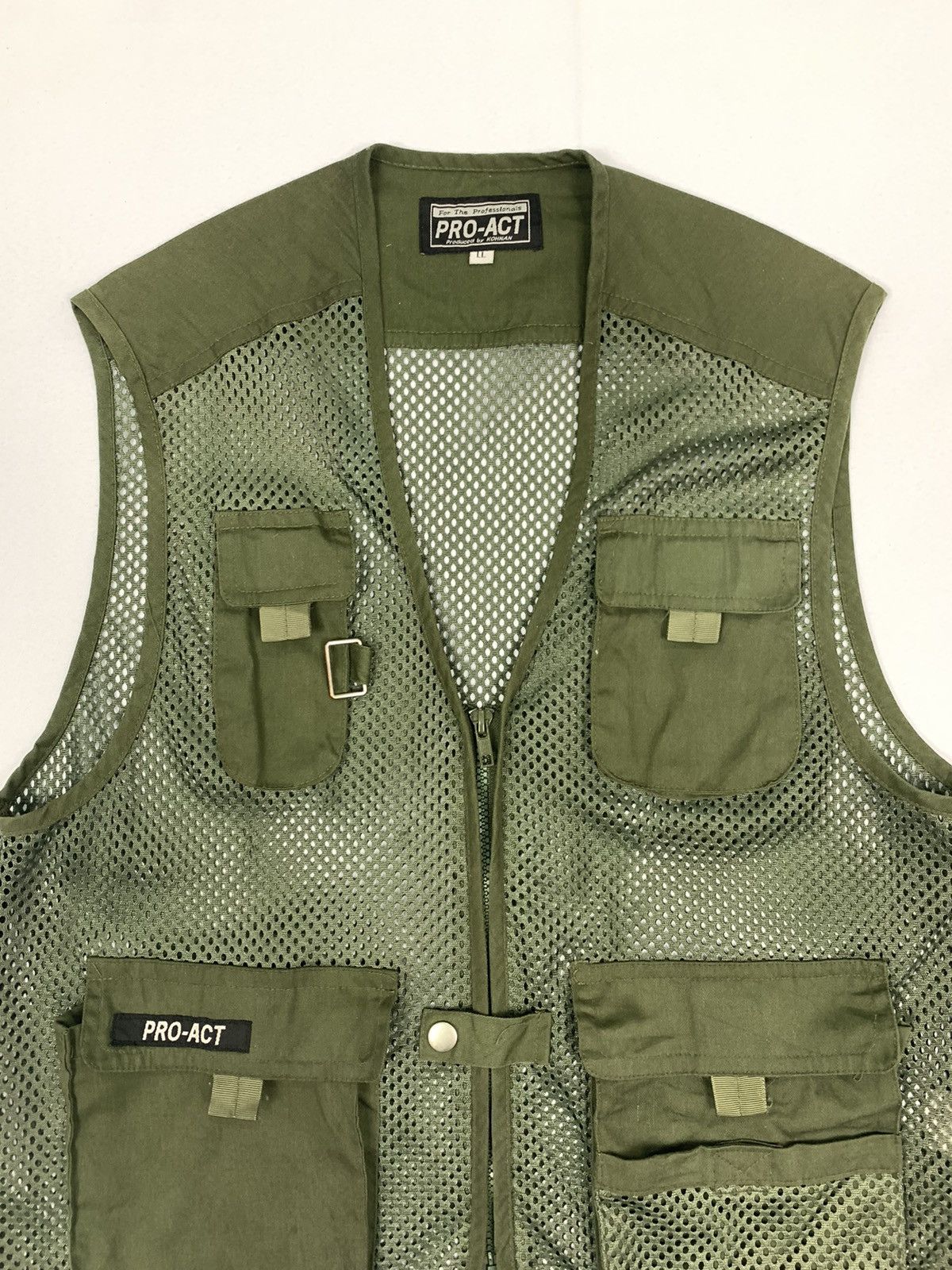 Japanese Brand PRO ACT Baggy Pocket Tactical Utility Mesh Net Vest Jacket Size US M / EU 48-50 / 2 - 4 Thumbnail