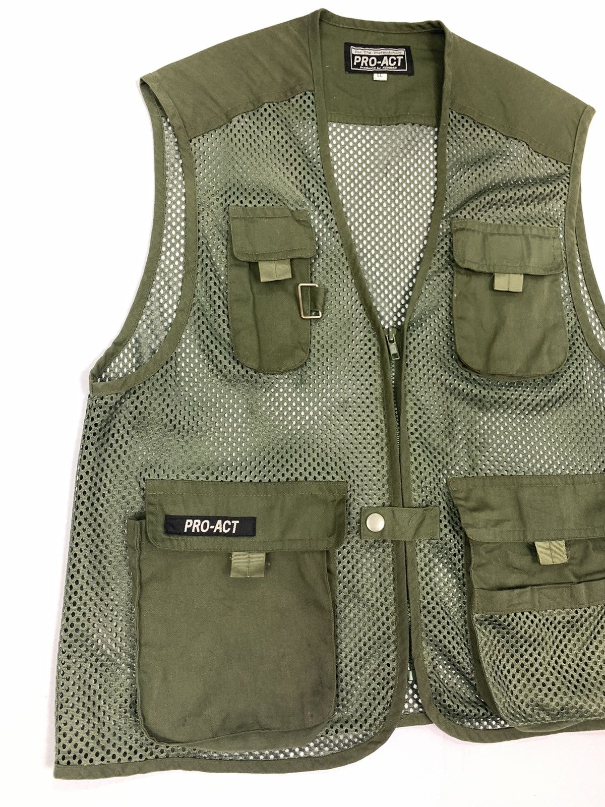 Japanese Brand PRO ACT Baggy Pocket Tactical Utility Mesh Net Vest Jacket Size US M / EU 48-50 / 2 - 6 Thumbnail