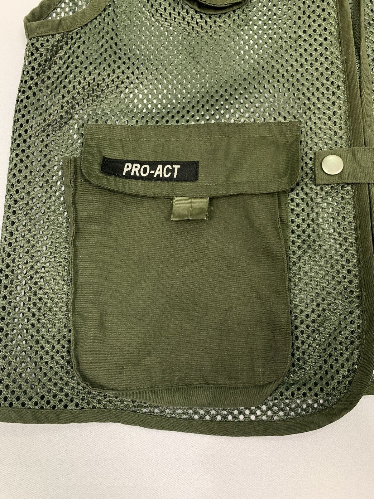 Japanese Brand PRO ACT Baggy Pocket Tactical Utility Mesh Net Vest Jacket Size US M / EU 48-50 / 2 - 9 Thumbnail