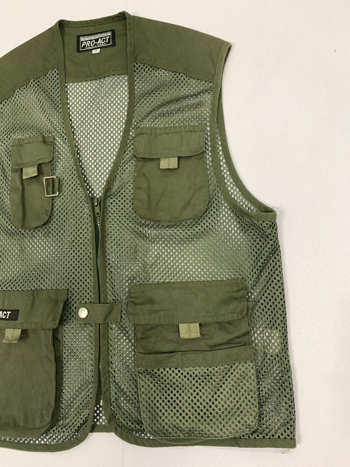 Japanese Brand PRO ACT Baggy Pocket Tactical Utility Mesh Net Vest Jacket Size US M / EU 48-50 / 2 - 7 Thumbnail