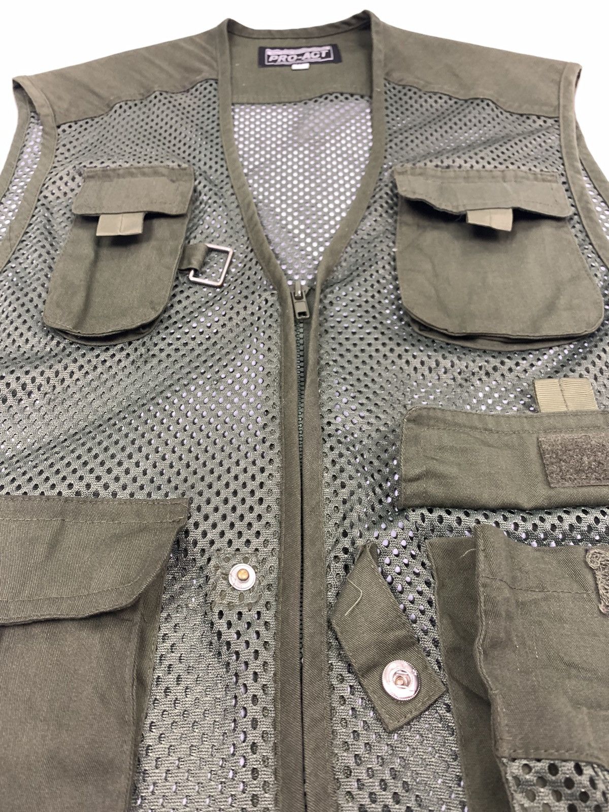 Japanese Brand PRO ACT Baggy Pocket Tactical Utility Mesh Net Vest Jacket Size US M / EU 48-50 / 2 - 11 Thumbnail