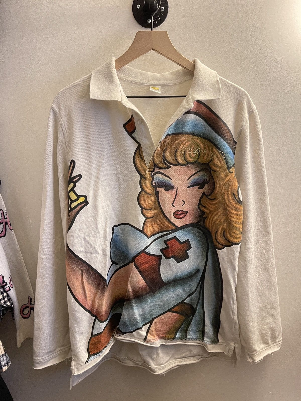 Ed Hardy long sleeve hot shirt/ tunic (RARE)