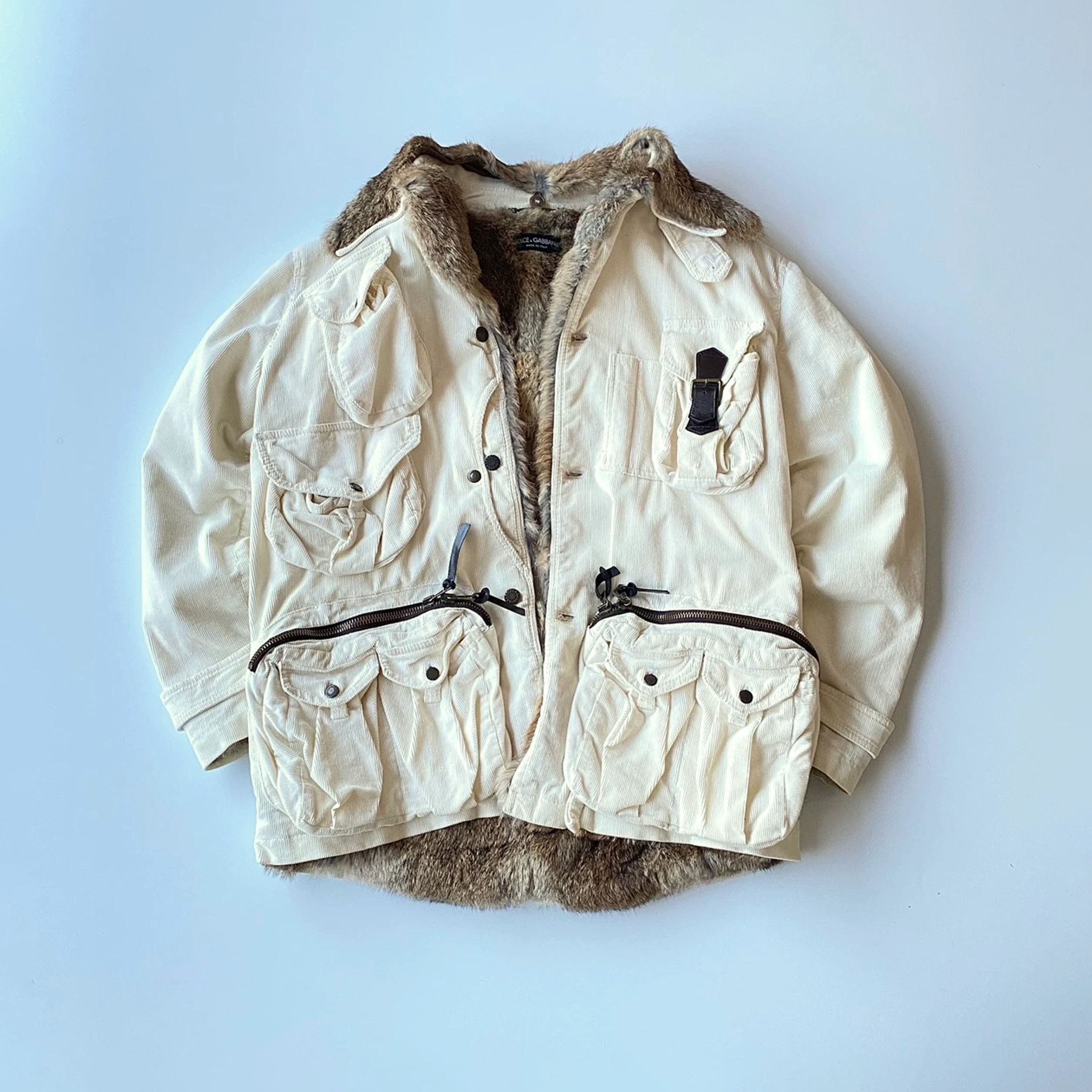 Dolce & Gabbana Dolce Gabbana Cargo Jacket Pockets Zip Coat Corduroy 2003 Size US M / EU 48-50 / 2 - 20 Thumbnail