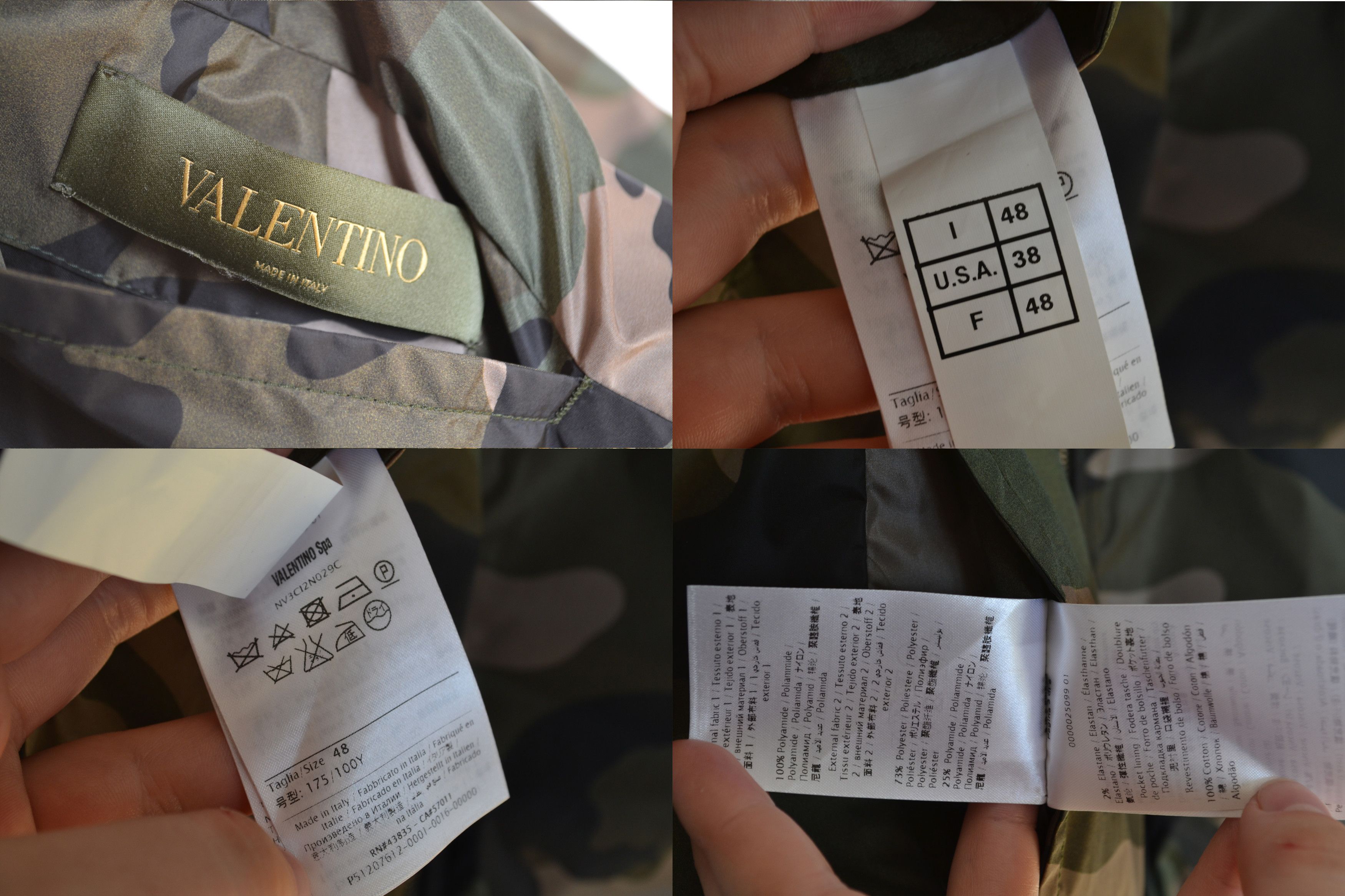 Valentino VALENTINO Jacket Reversible Bomber Camouflage Green Black Size US S / EU 44-46 / 1 - 3 Thumbnail