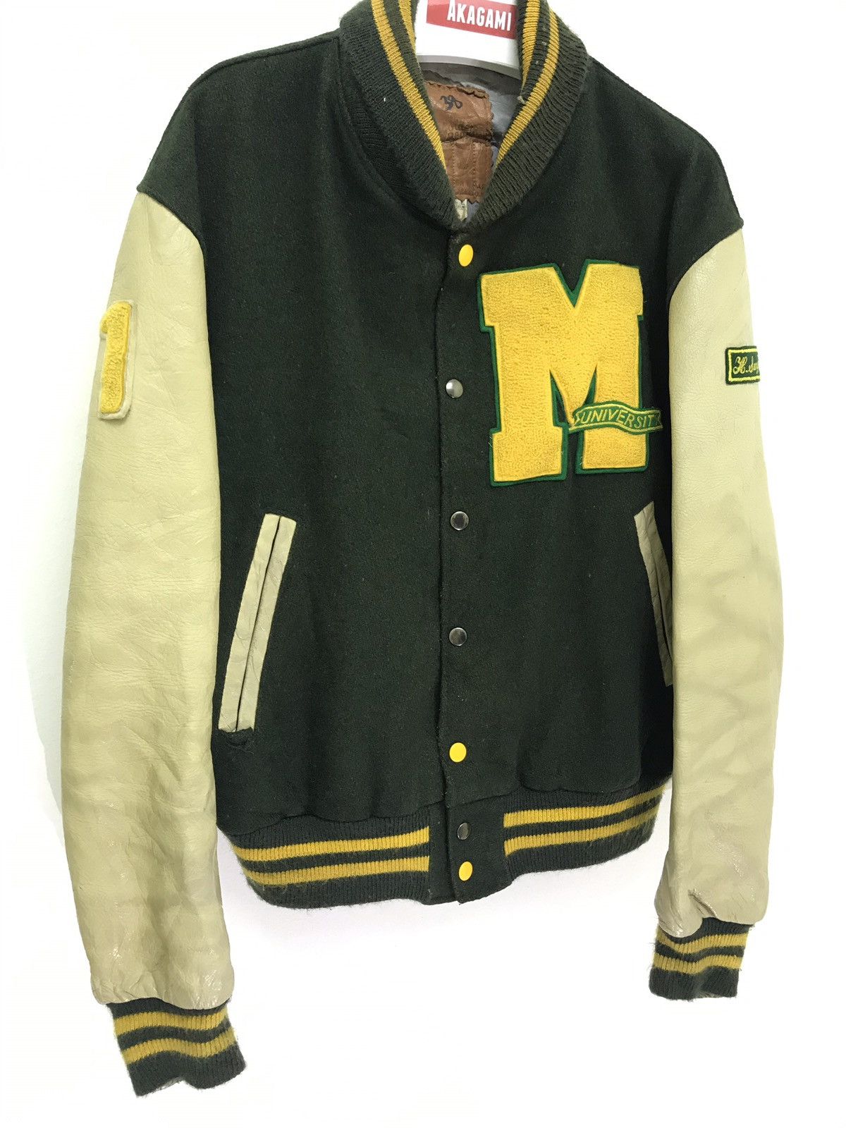 Golden Bear 🌟Made in USA Vintage Golden Bear Varsity Jacket Michigan Size US M / EU 48-50 / 2 - 2 Thumbnail