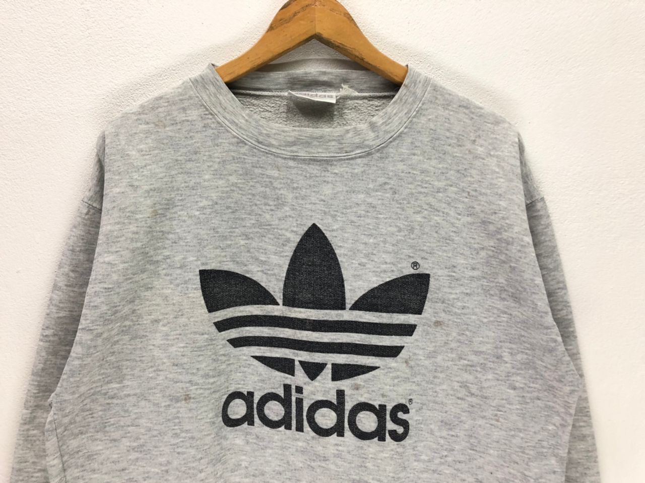 Adidas × Vintage Vintage Adidas Big Logo Spellout Sweatshirt Size US M / EU 48-50 / 2 - 2 Thumbnail