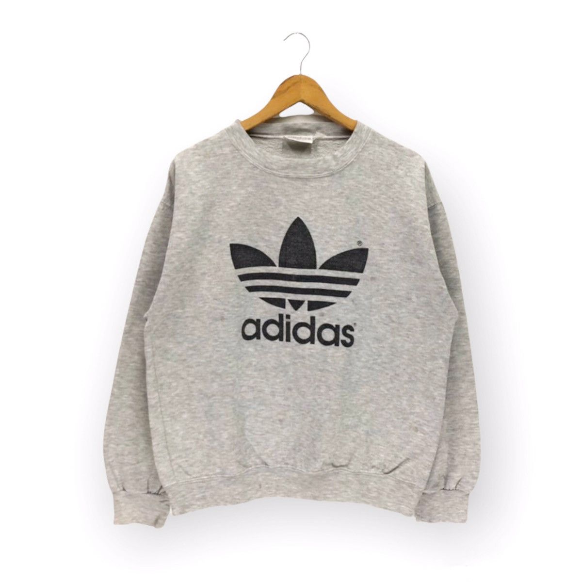 Adidas × Vintage Vintage Adidas Big Logo Spellout Sweatshirt Size US M / EU 48-50 / 2 - 1 Thumbnail