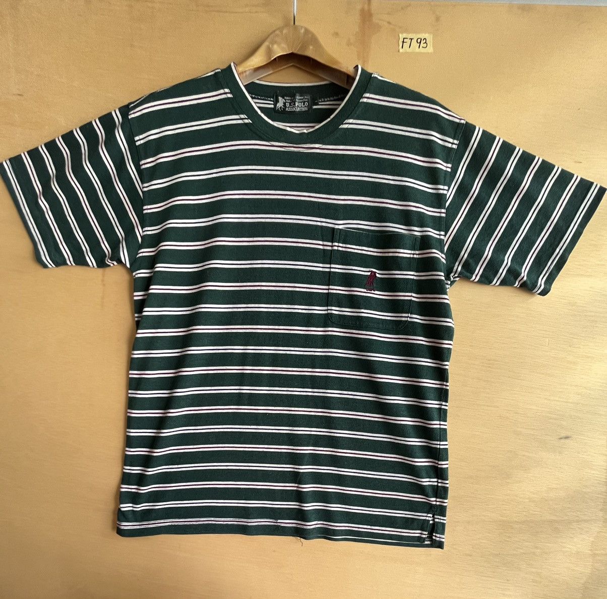 image of Polo Ralph Lauren Vintage Polo Roundneck Ft93 in Stripe, Men's (Size Large)