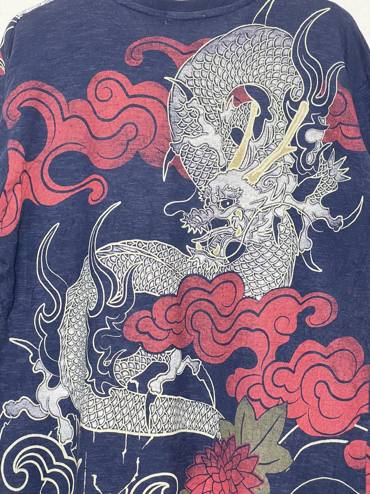 Japanese Brand Vintage Dragon Sukajan Longsleeve / HystericEvisu Style Size US XL / EU 56 / 4 - 5 Thumbnail