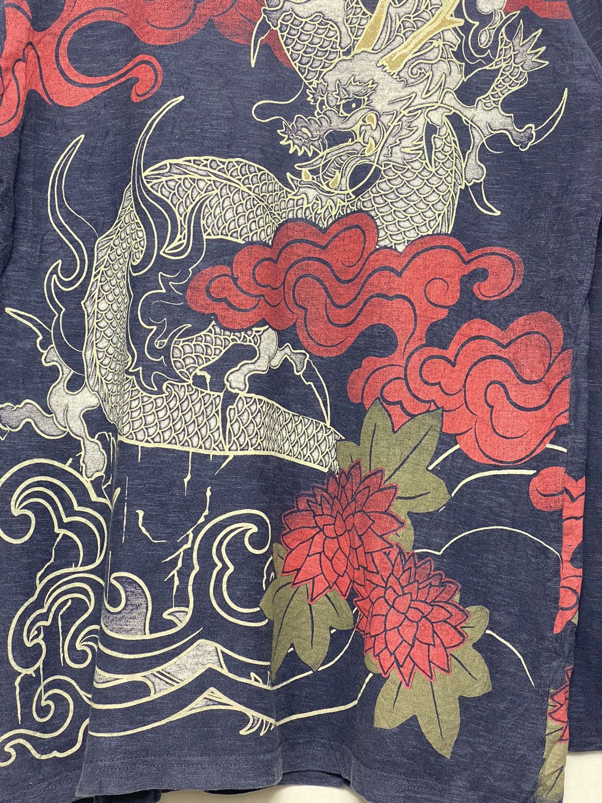 Japanese Brand Vintage Dragon Sukajan Longsleeve / HystericEvisu Style Size US XL / EU 56 / 4 - 6 Thumbnail