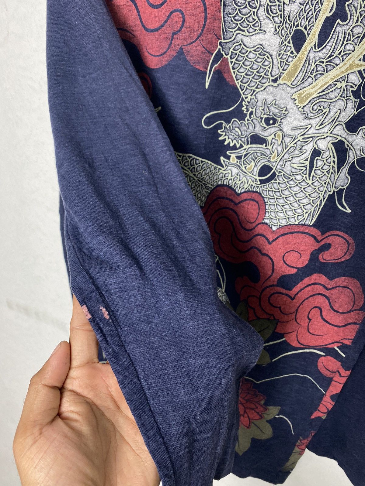 Japanese Brand Vintage Dragon Sukajan Longsleeve / HystericEvisu Style Size US XL / EU 56 / 4 - 7 Thumbnail