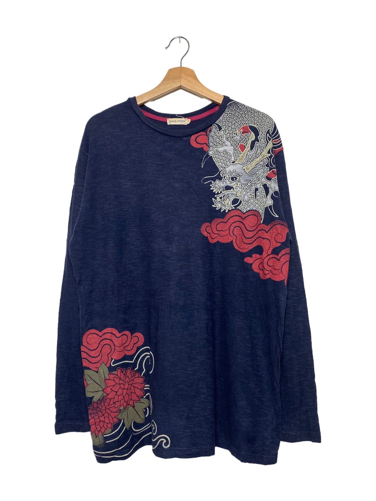 Japanese Brand Vintage Dragon Sukajan Longsleeve / HystericEvisu Style Size US XL / EU 56 / 4 - 2 Thumbnail