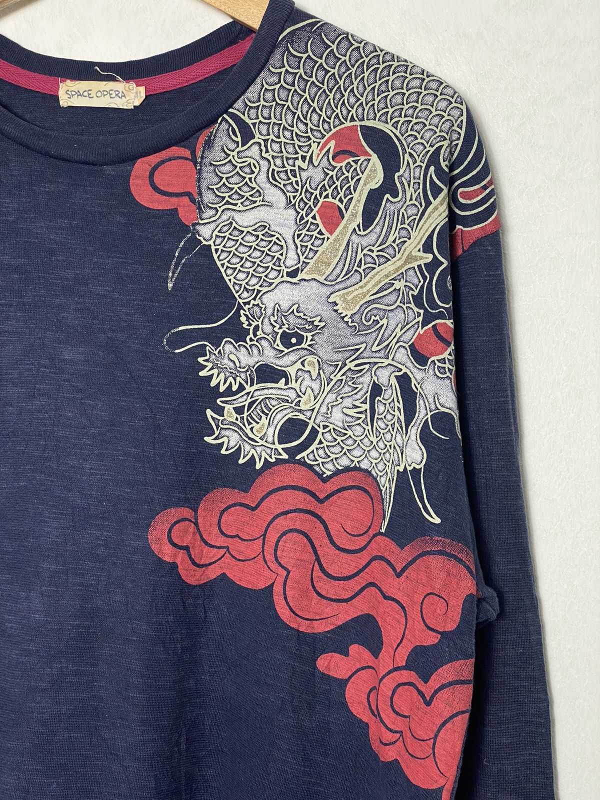 Japanese Brand Vintage Dragon Sukajan Longsleeve / HystericEvisu Style Size US XL / EU 56 / 4 - 3 Thumbnail