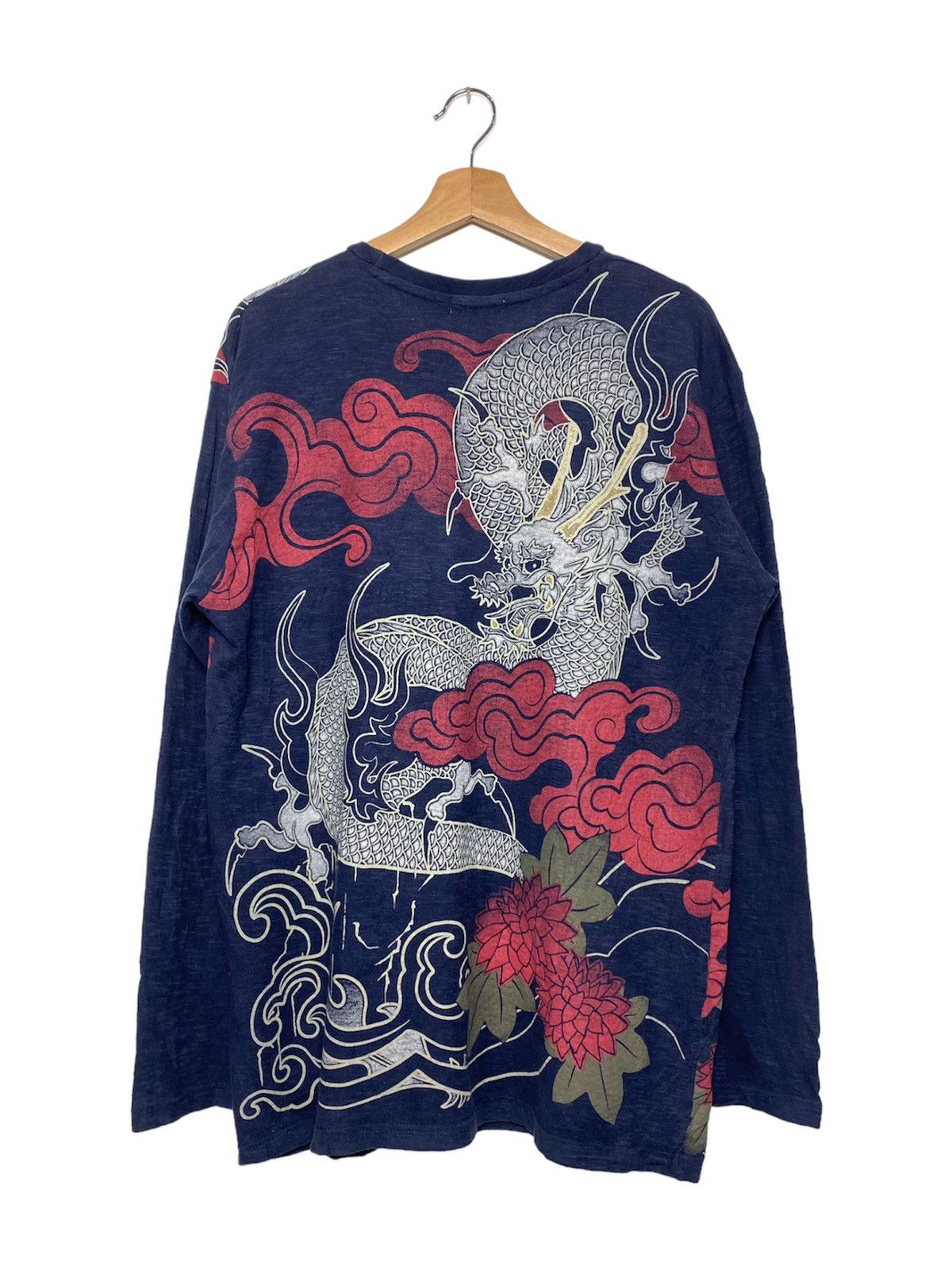 Japanese Brand Vintage Dragon Sukajan Longsleeve / HystericEvisu Style Size US XL / EU 56 / 4 - 1 Thumbnail