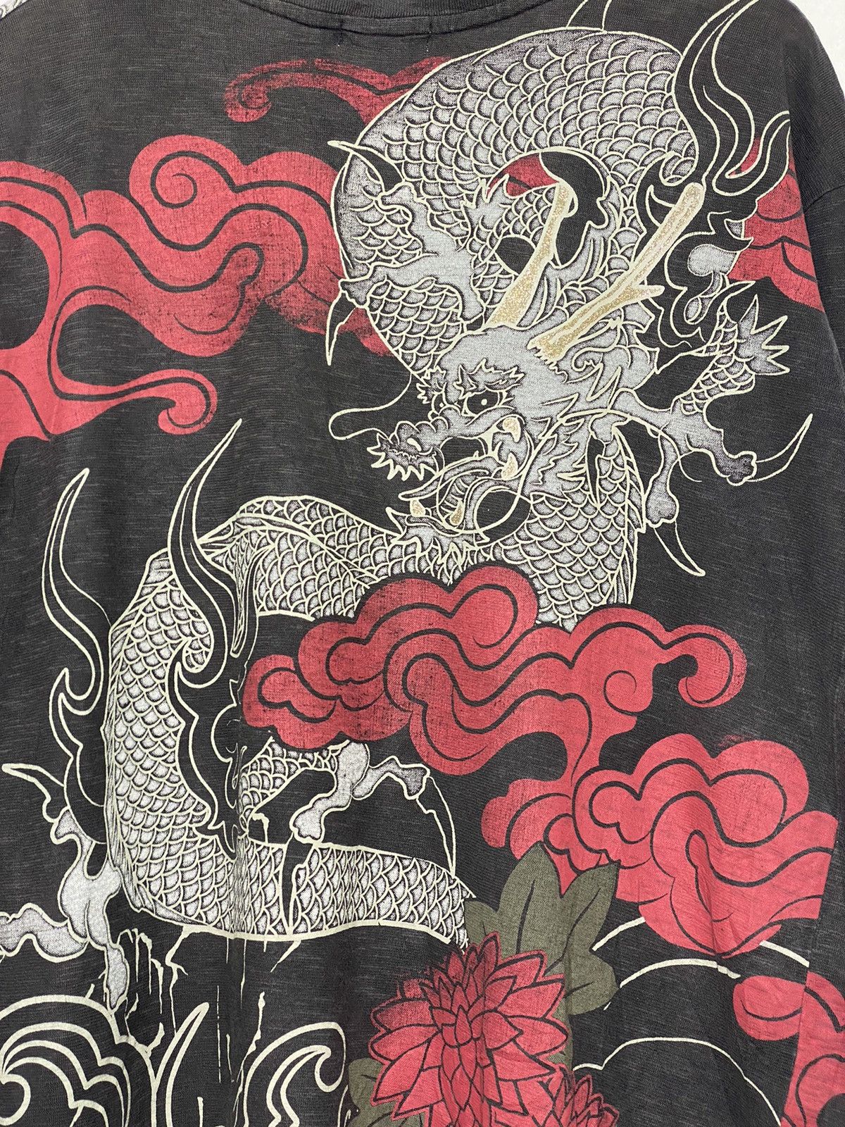 Japanese Brand Vintage Dragon Sukajan Longsleeve / HystericEvisu Style Size US XL / EU 56 / 4 - 5 Thumbnail