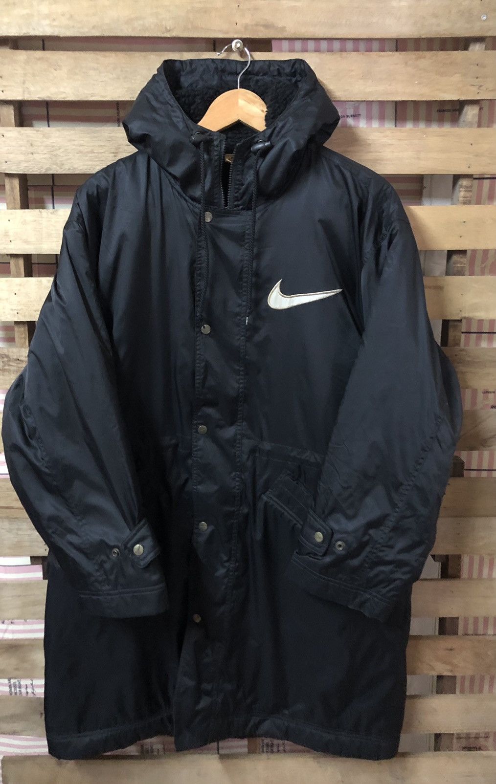 Nike Vintage 90s Nike Long Jacket Big Logo Size US M / EU 48-50 / 2 - 1 Thumbnail