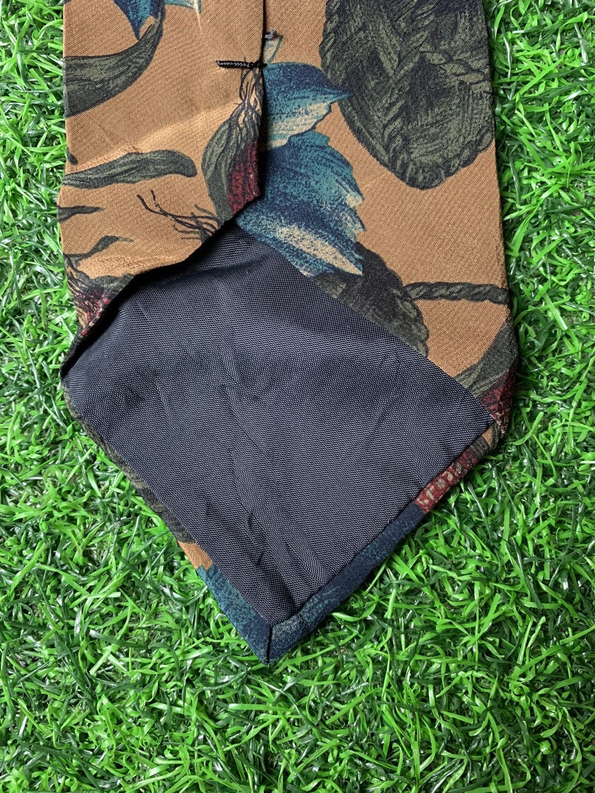 Japanese Brand Rare Silk Tetsu Comme Ca Du Mode Tie Floral Italy Size ONE SIZE - 6 Thumbnail