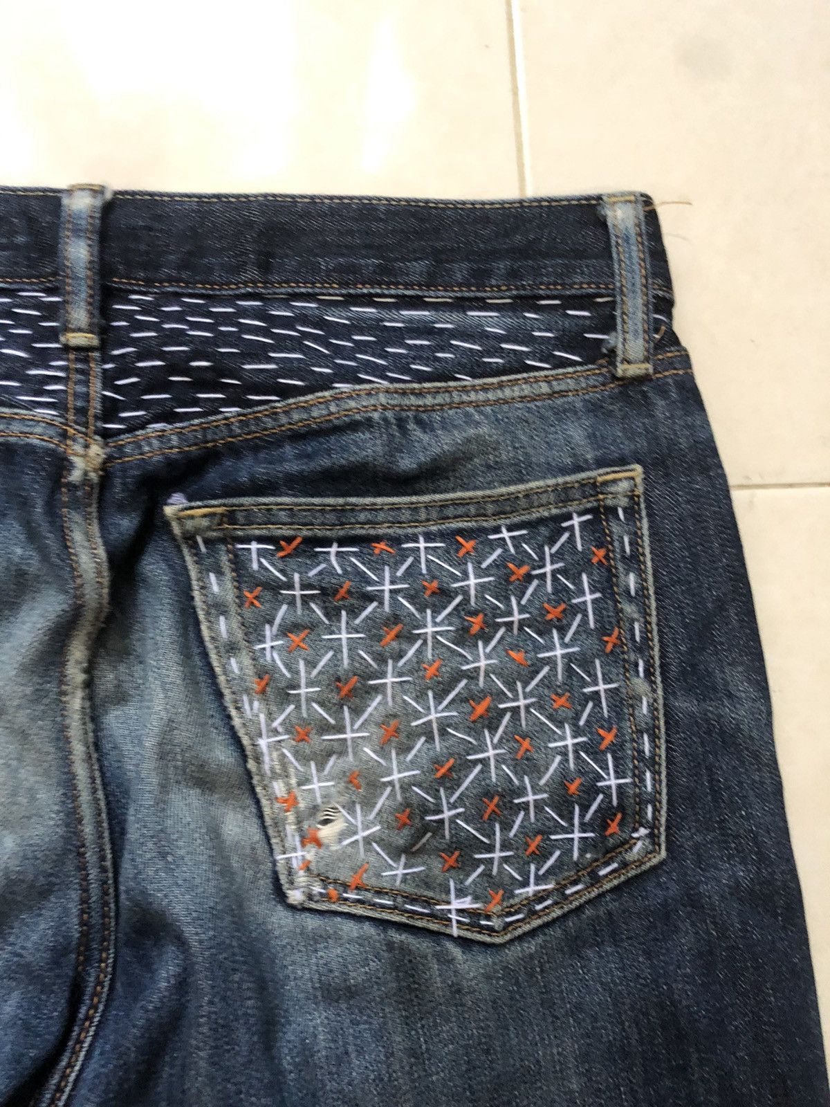 Uniqlo Uniqlo custom made Sashiko/Boro inspired Kapital Strike Size US 33 - 13 Thumbnail