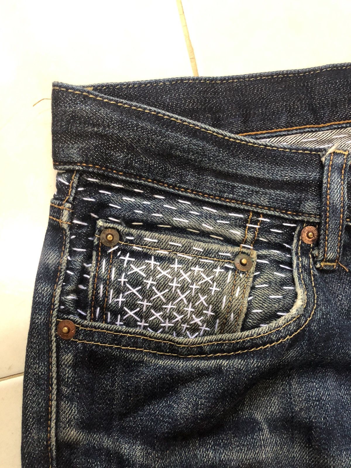 Uniqlo Uniqlo custom made Sashiko/Boro inspired Kapital Strike Size US 33 - 7 Thumbnail
