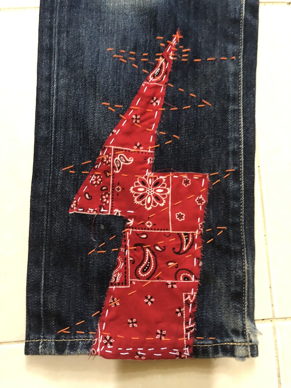 Uniqlo Uniqlo custom made Sashiko/Boro inspired Kapital Strike Size US 33 - 5 Thumbnail