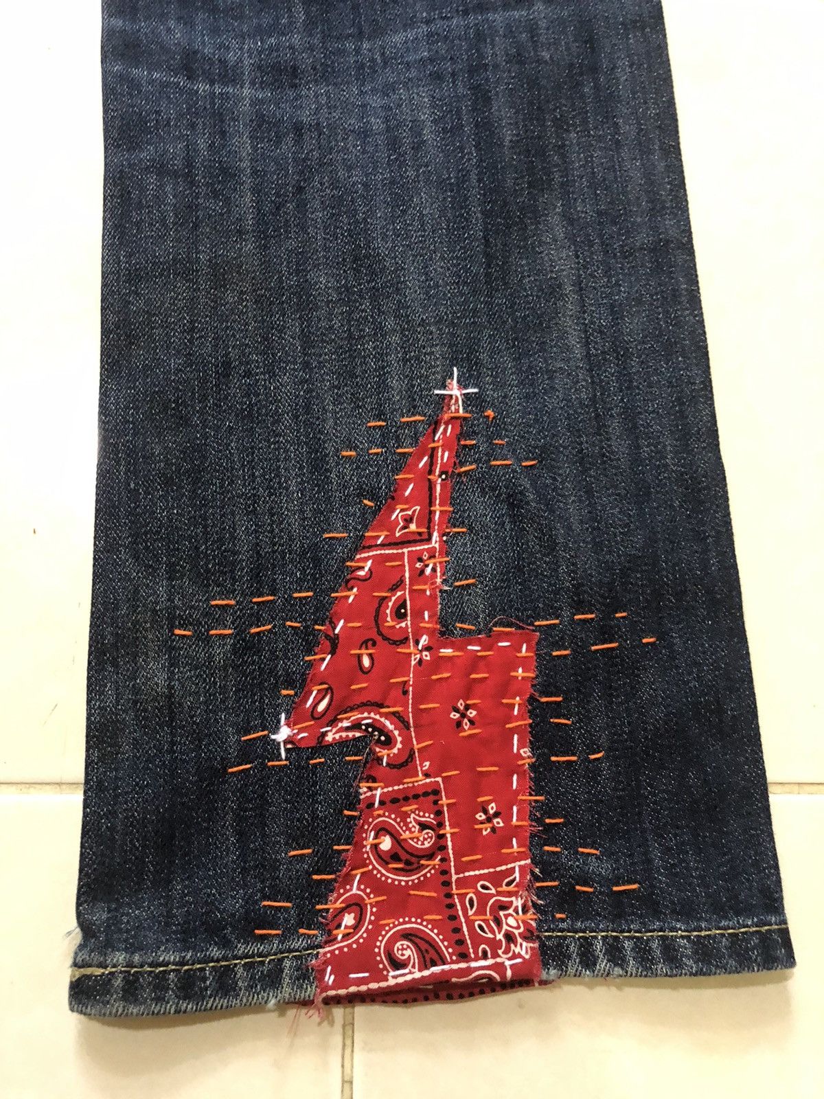 Uniqlo Uniqlo custom made Sashiko/Boro inspired Kapital Strike Size US 33 - 16 Thumbnail
