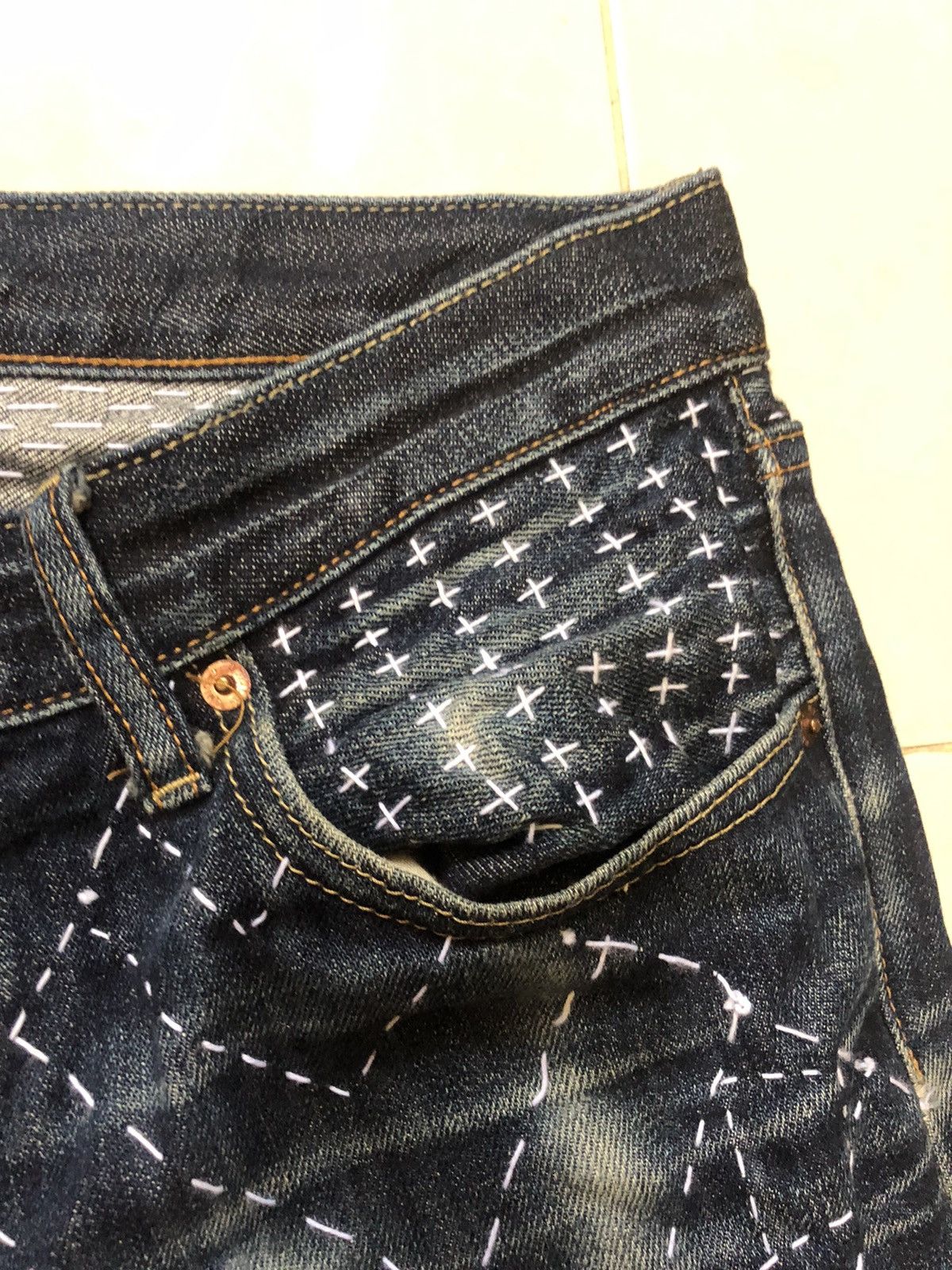 Uniqlo Uniqlo custom made Sashiko/Boro inspired Kapital Strike Size US 33 - 8 Thumbnail