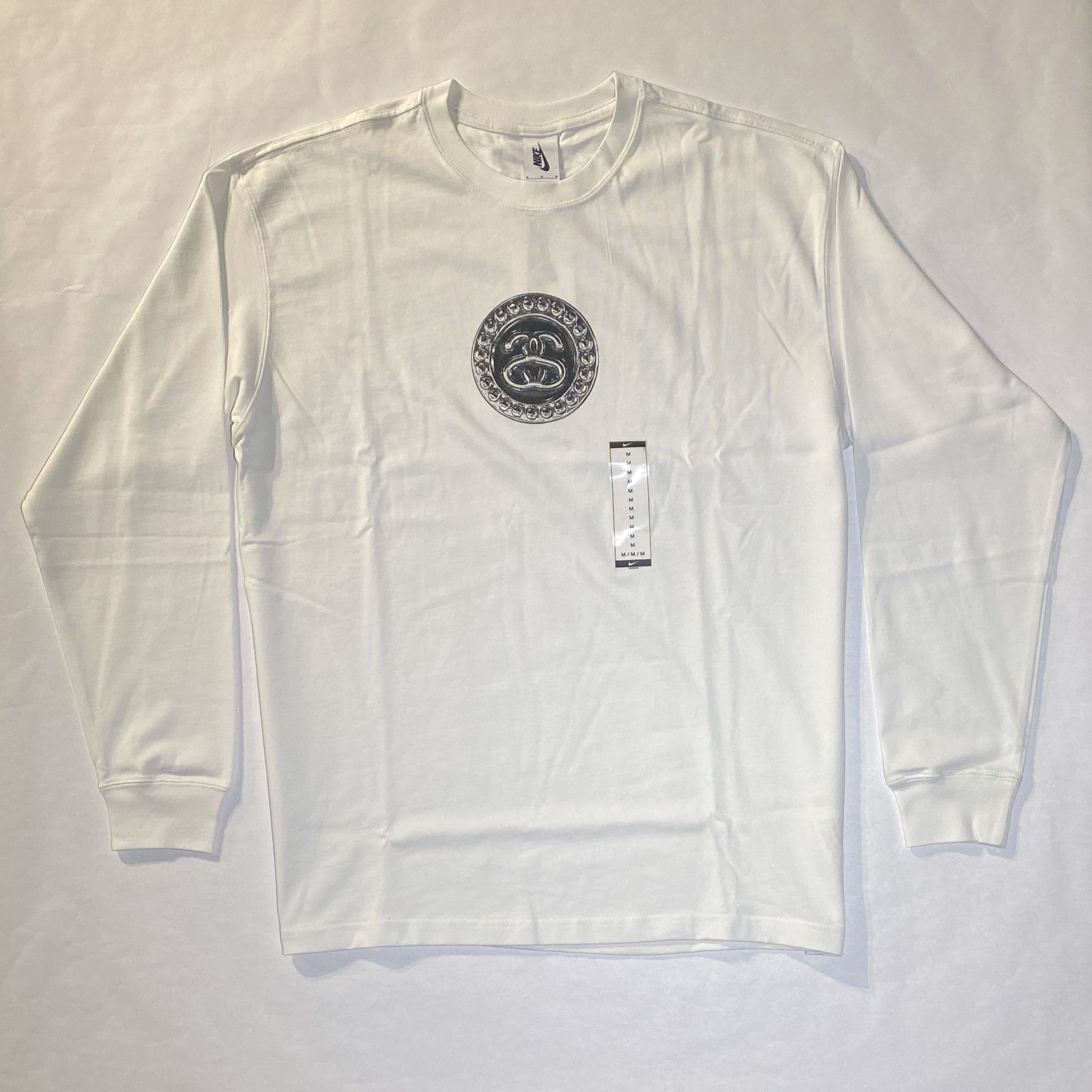 image of Stüssy X Nike Ss Link L/s T-Shirt White • X-Large in Summit White, Men's (Size XL)