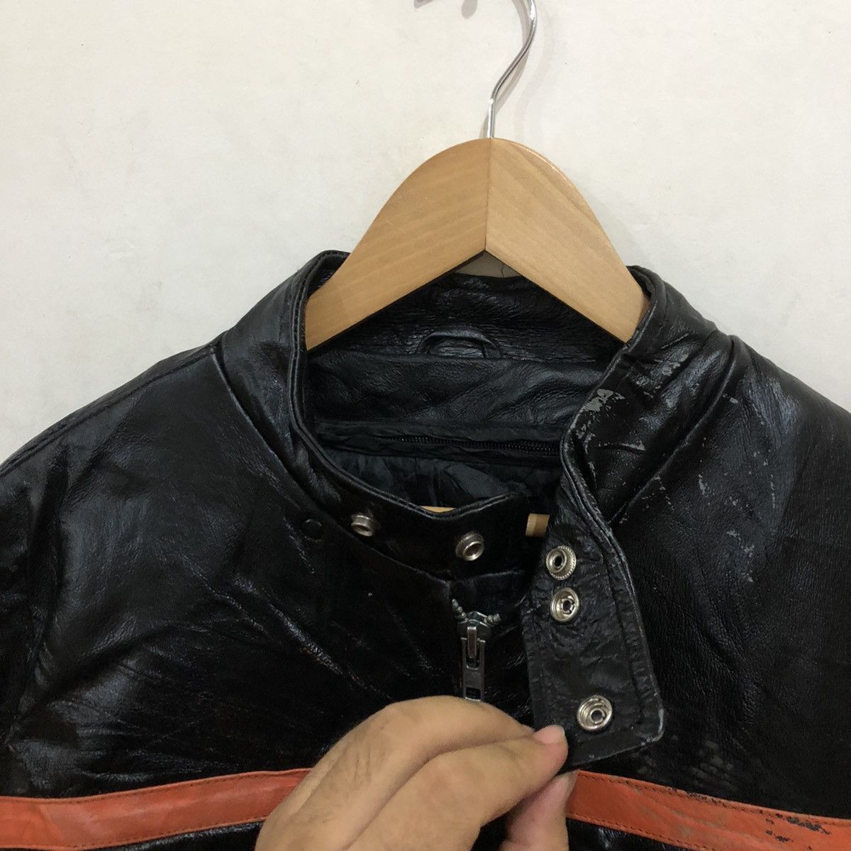 Japanese Brand Wolverine Live Ride Rock Leather Jacket Full Zipper Size US M / EU 48-50 / 2 - 6 Thumbnail