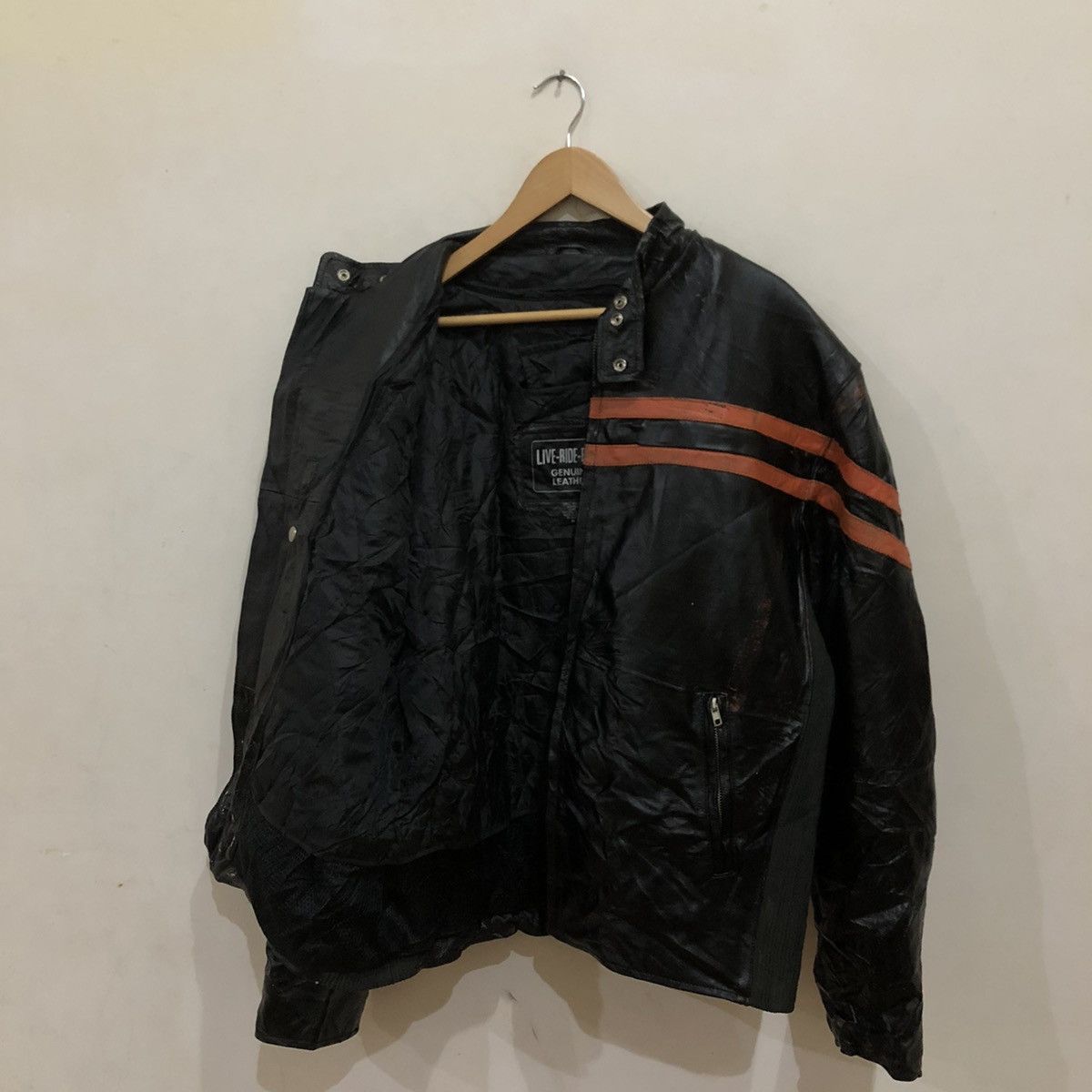Japanese Brand Wolverine Live Ride Rock Leather Jacket Full Zipper Size US M / EU 48-50 / 2 - 10 Thumbnail