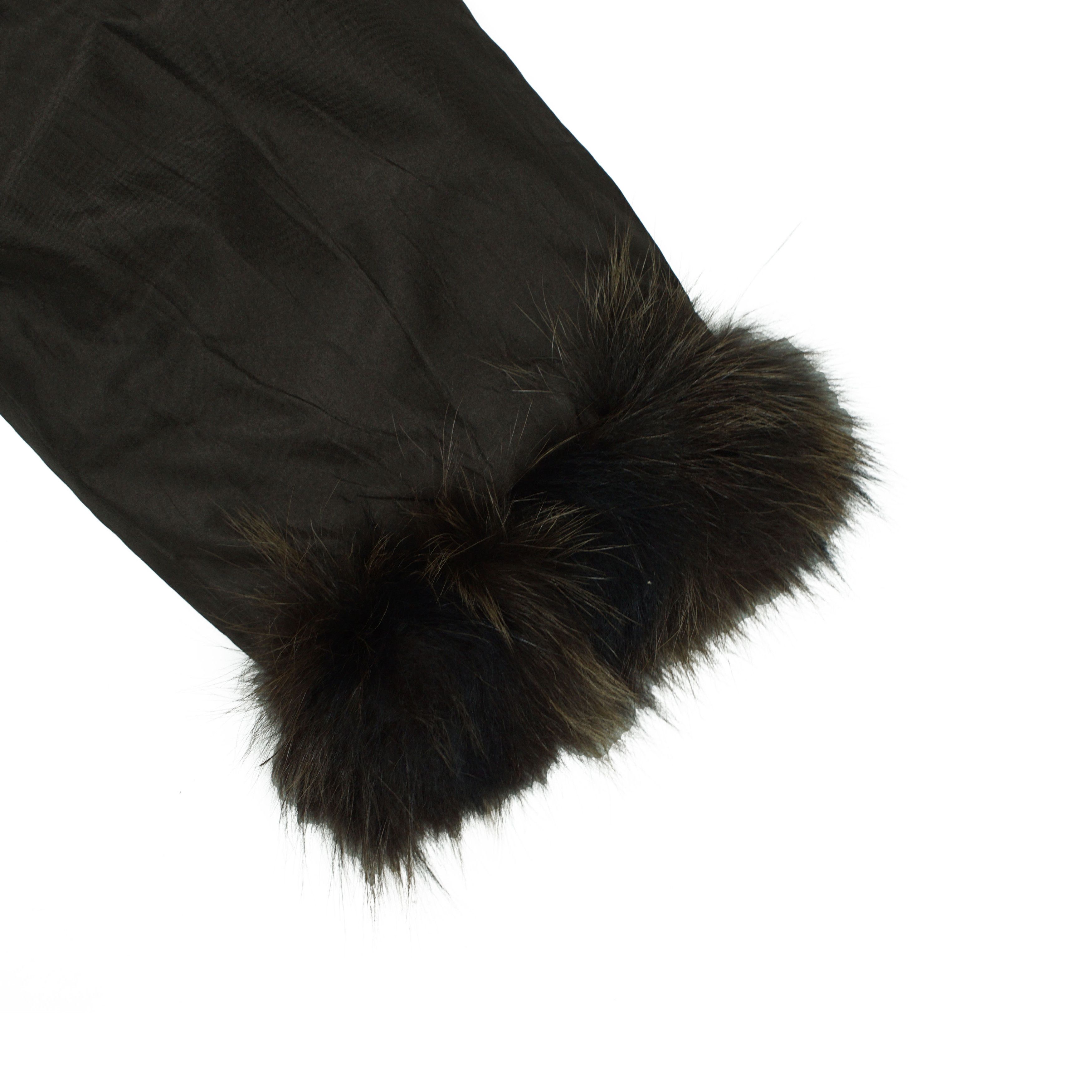 Balmain × Vintage Balmain Silk Blue Fox Fur Jacket Size L / US 10 / IT 46 - 6 Thumbnail