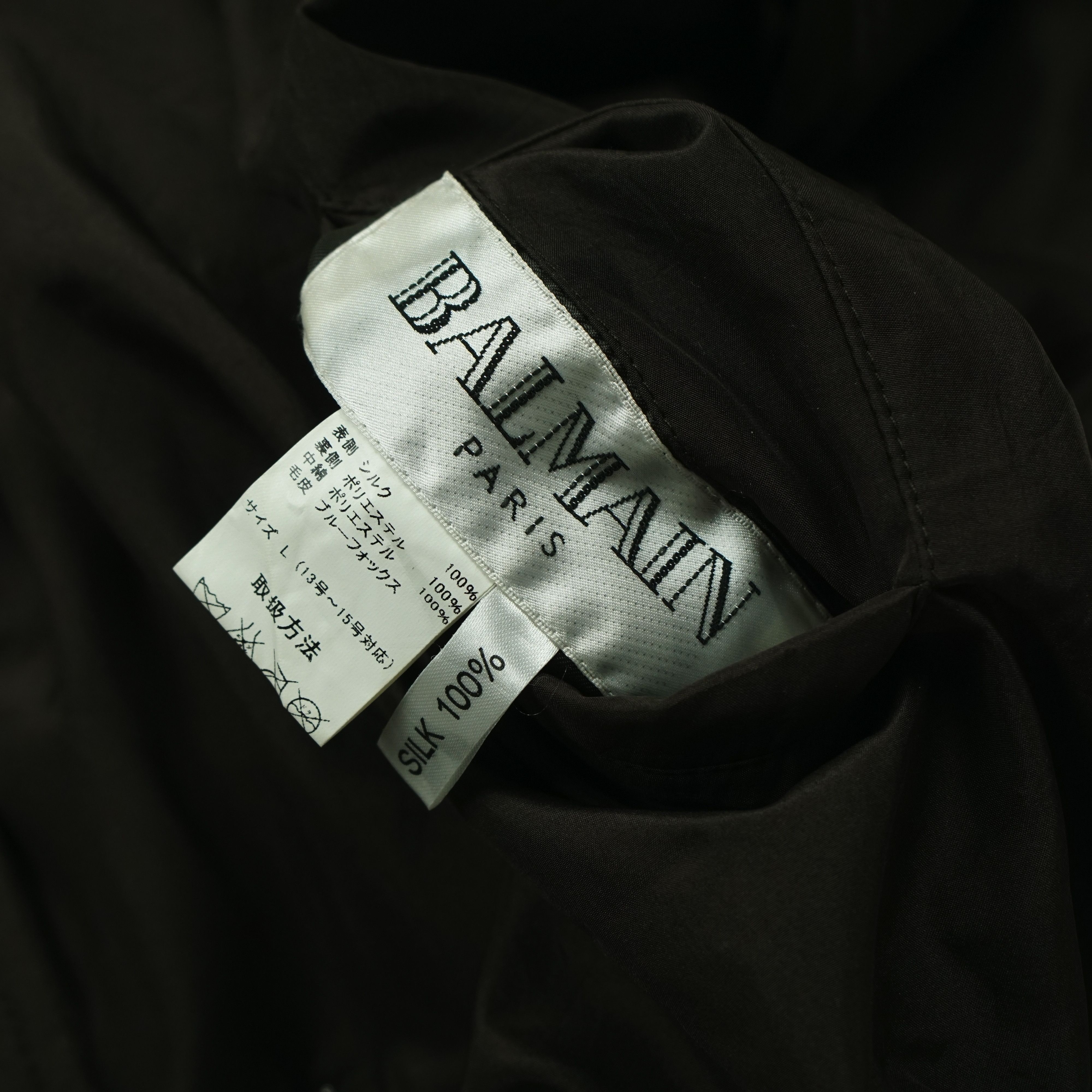 Balmain × Vintage Balmain Silk Blue Fox Fur Jacket Size L / US 10 / IT 46 - 7 Thumbnail