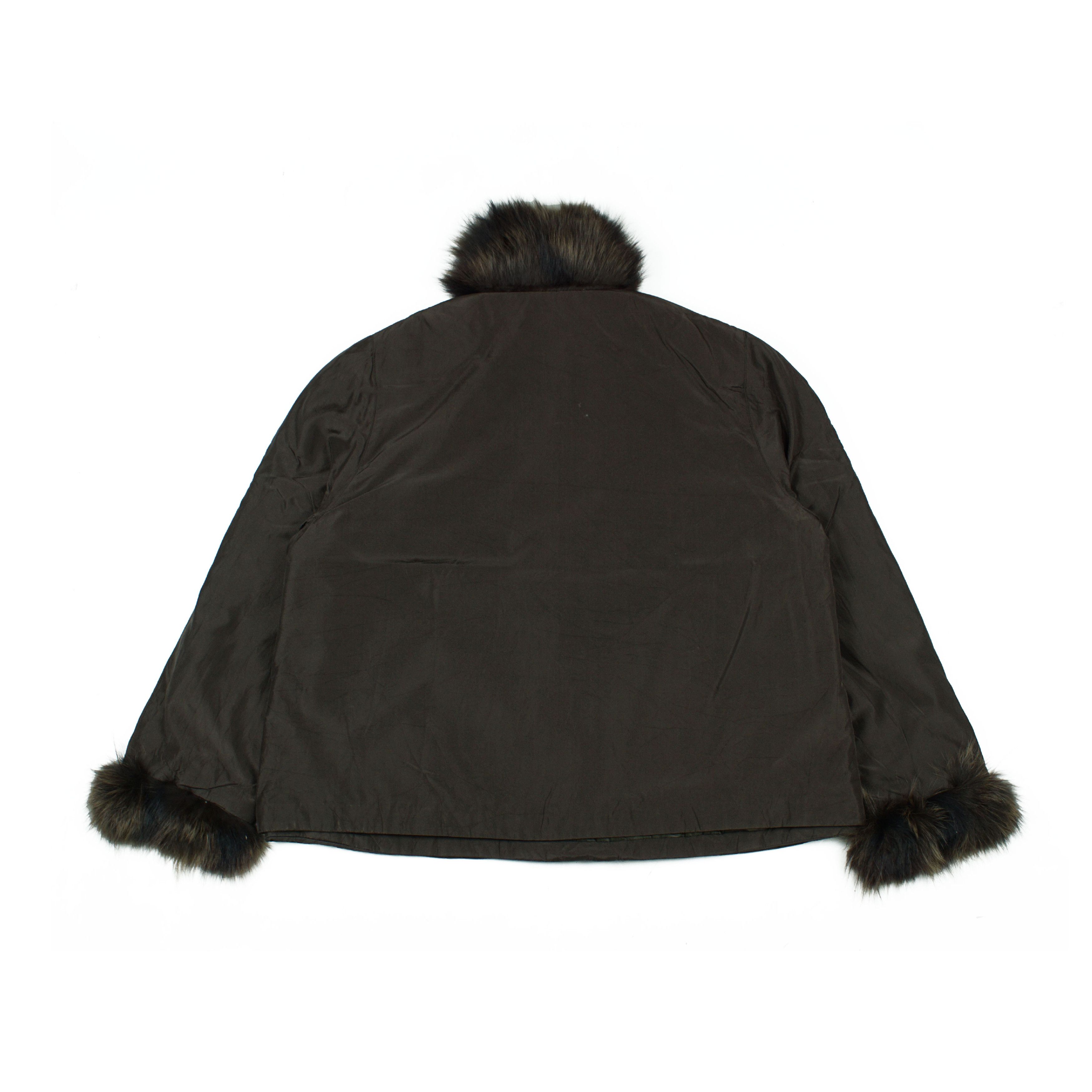 Balmain × Vintage Balmain Silk Blue Fox Fur Jacket Size L / US 10 / IT 46 - 3 Thumbnail