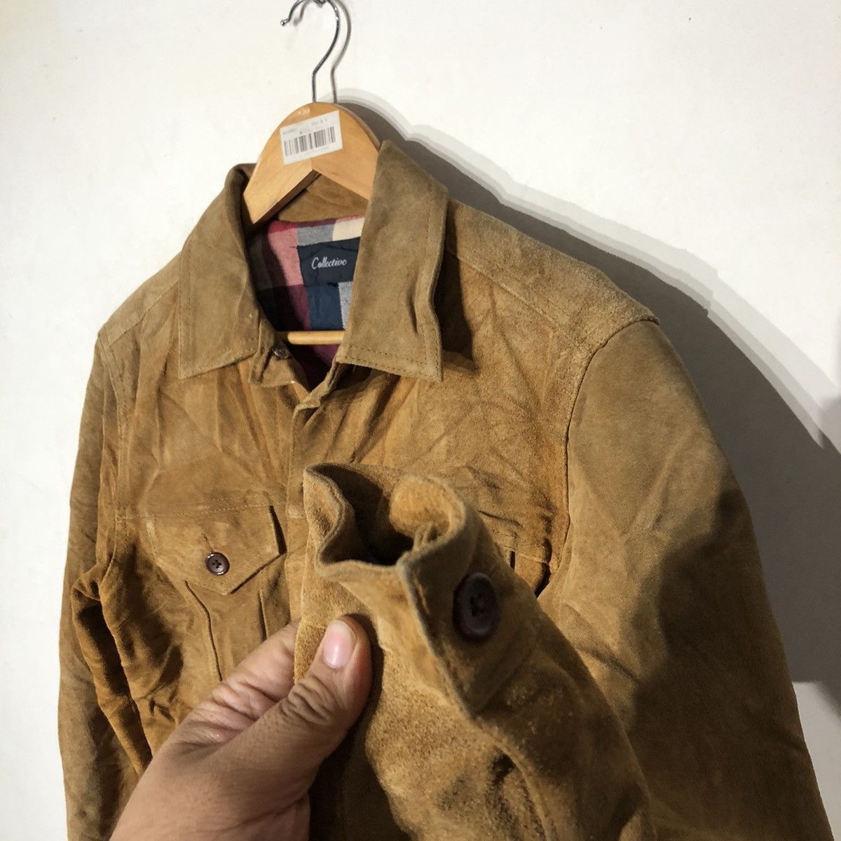 Japanese Brand Button Suide Leather Jacket Multi Pocket Size US M / EU 48-50 / 2 - 6 Thumbnail