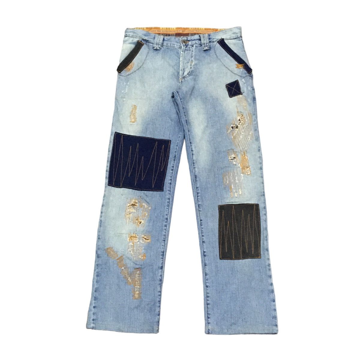 Image of Distressed Denim x Dolce Gabbana Vintage Brand Dolce And Gabbana Distressed Jeans 1990S in Denim (S