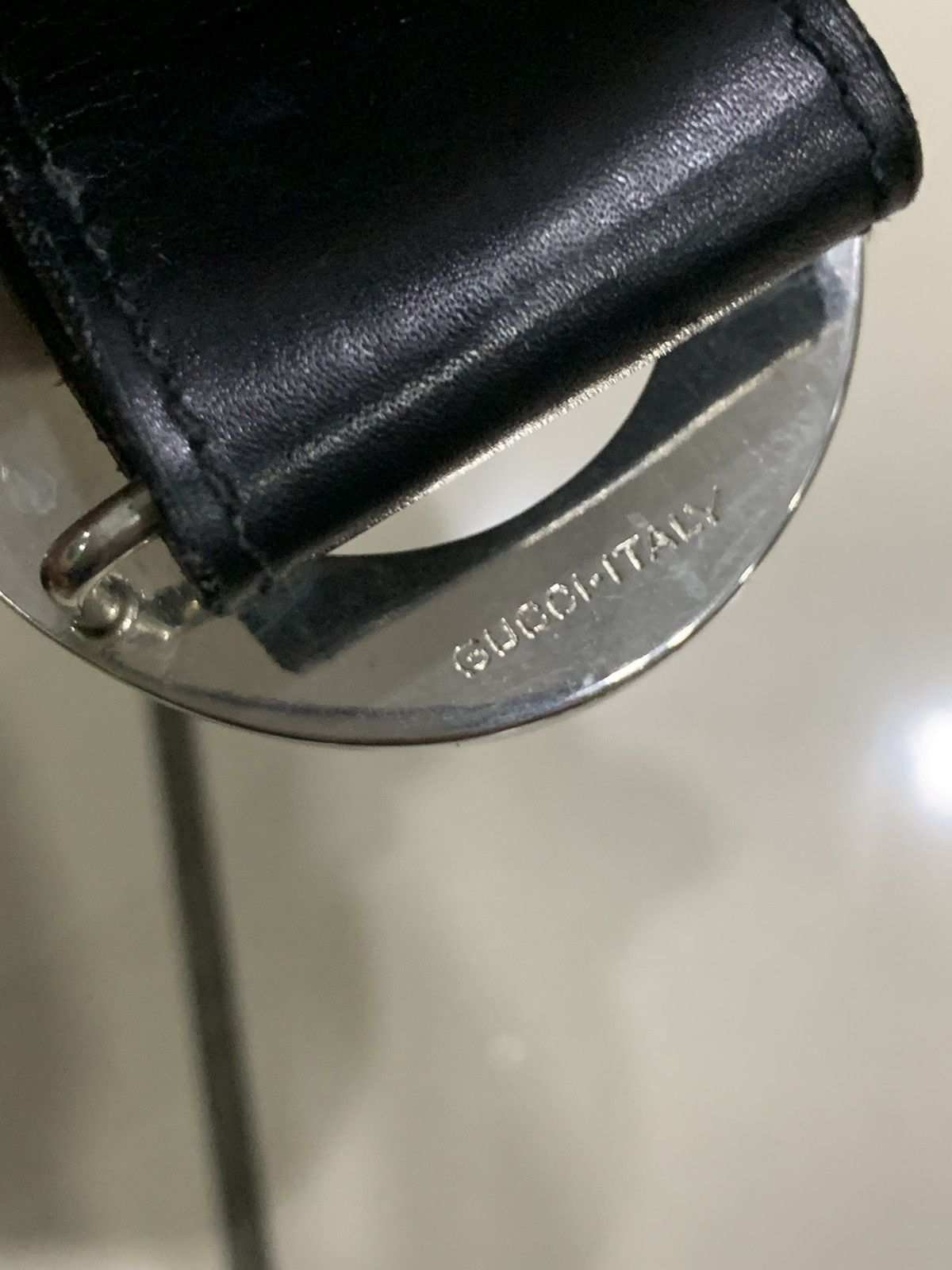 Gucci VINTAGE 1980s GUCCI GG LEATHER BELT Size 26 - 6 Thumbnail