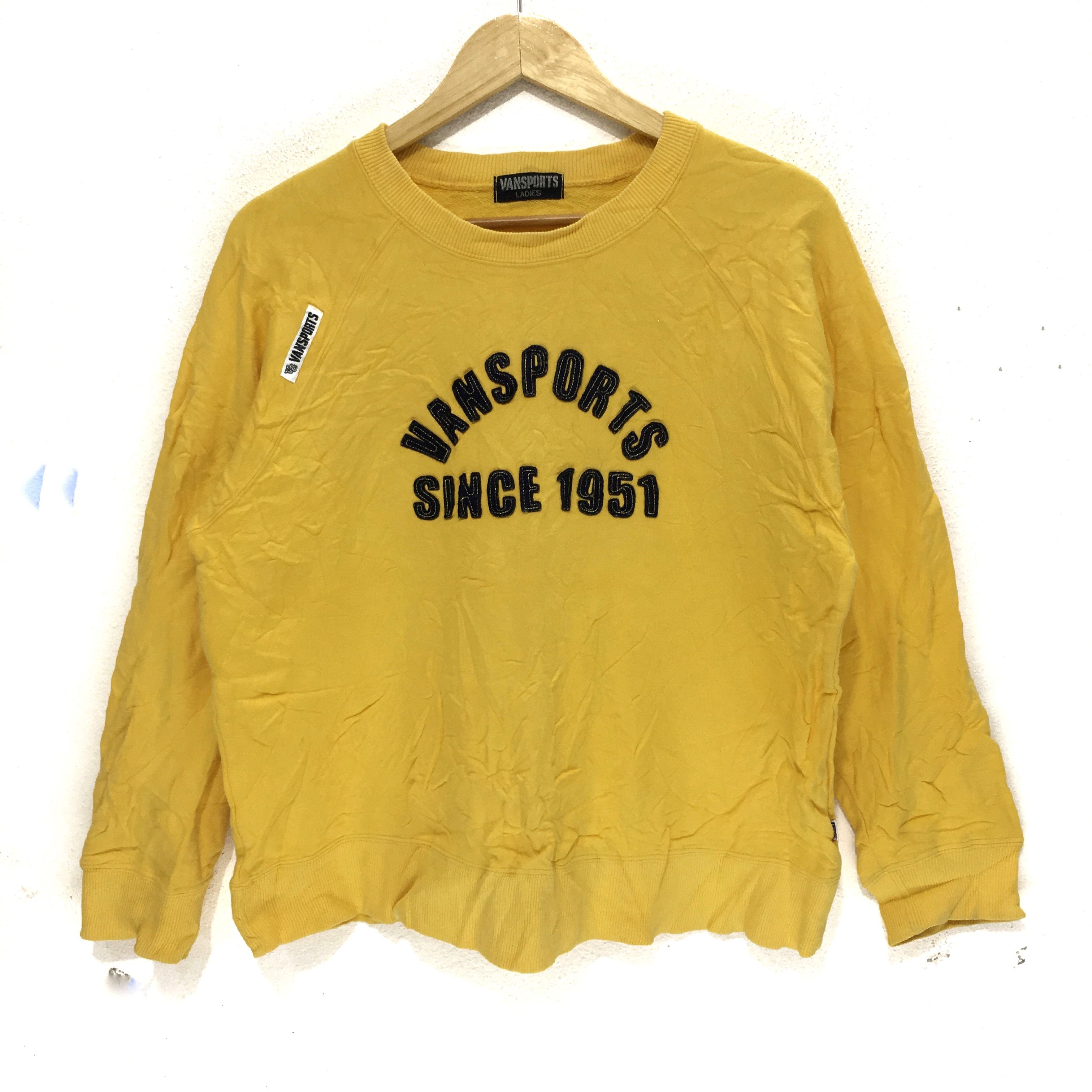 Vintage VANS PORTS Skateboard Off The Wall Yellow Sweatshirt