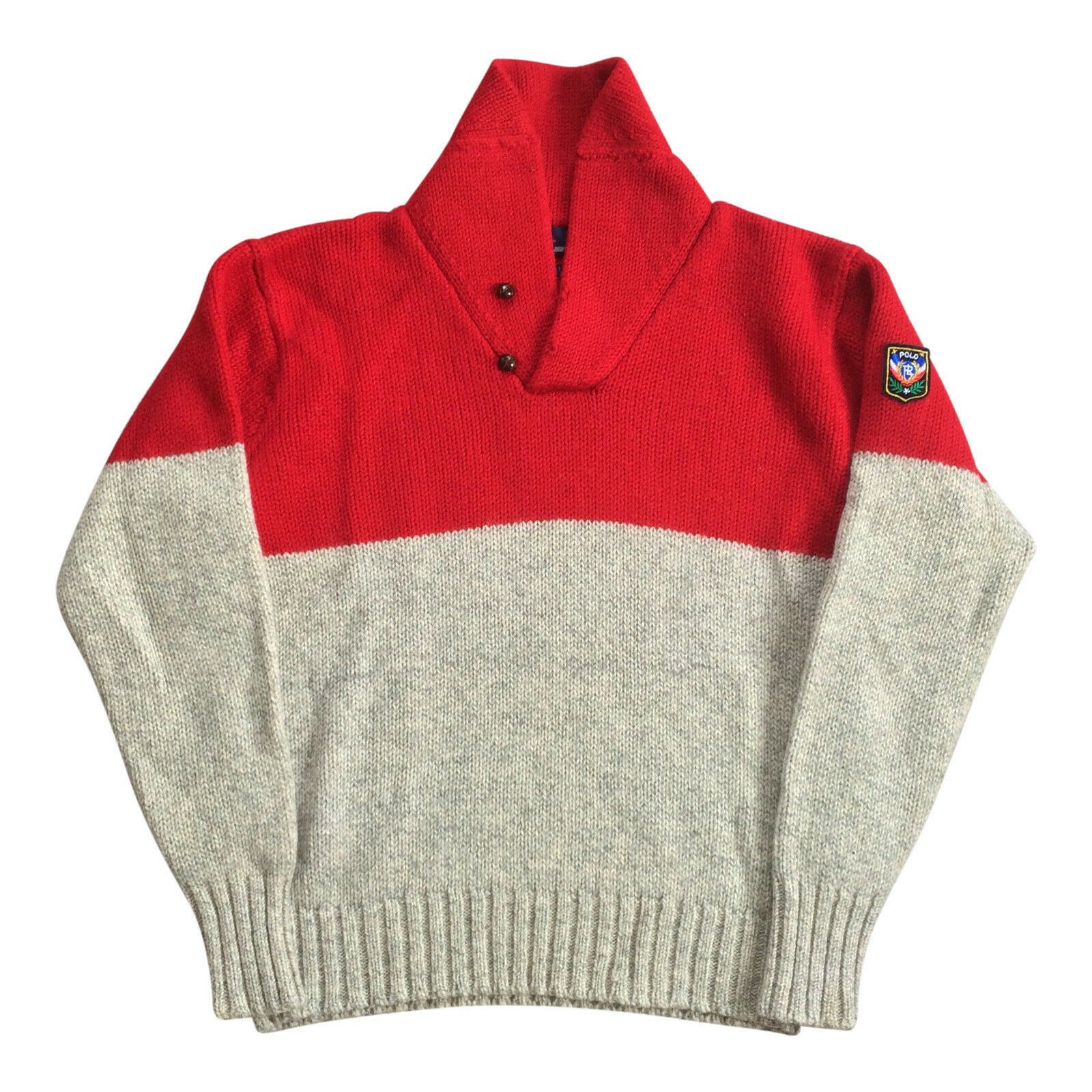 Polo Ralph Lauren F/W 1987 Ralph Lauren Wool Crest Cowlneck Sweater Size US M / EU 48-50 / 2 - 1 Thumbnail
